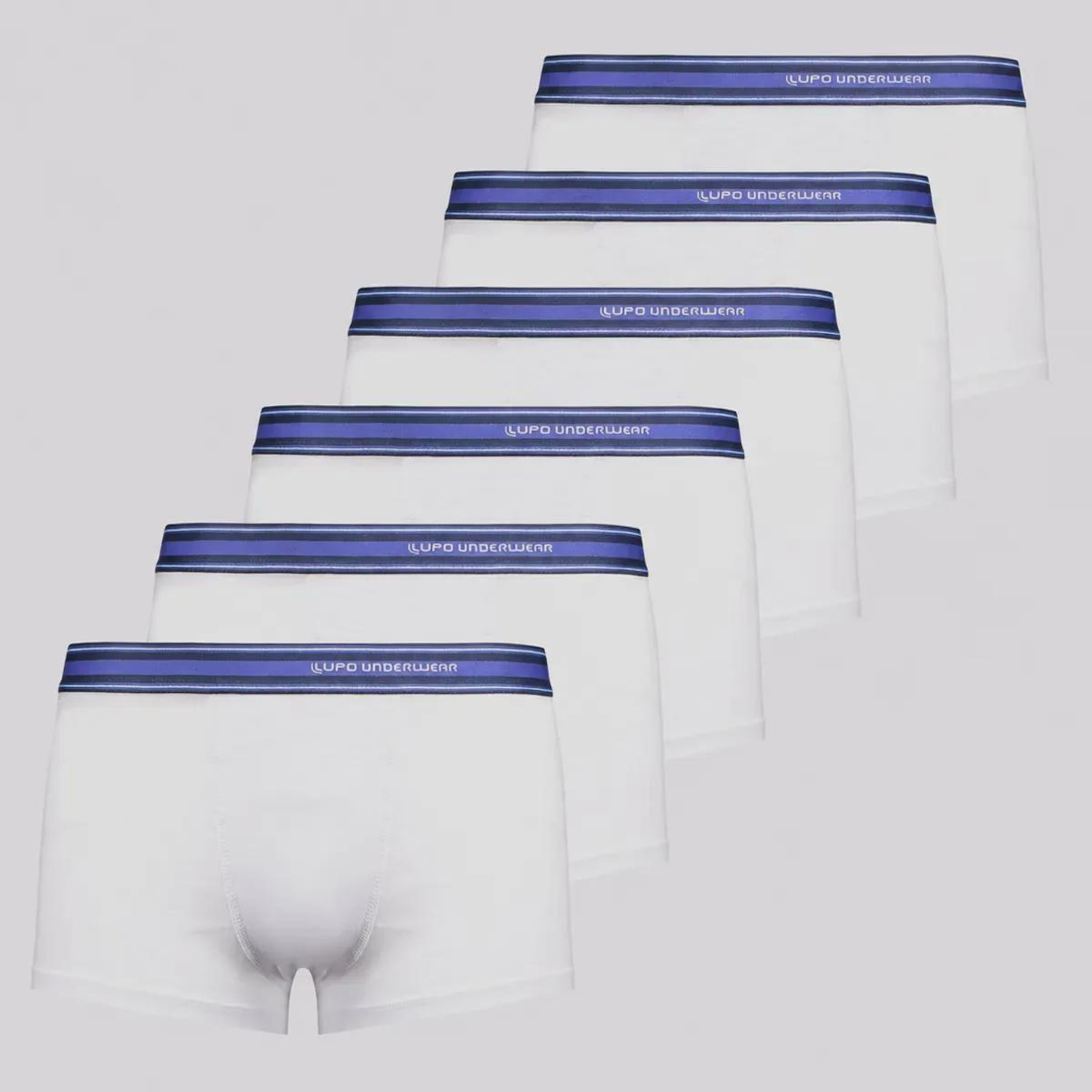 Kit 6 Cuecas Sunga Lupo Basic Algodão com Elastano Adulto - Foto 1