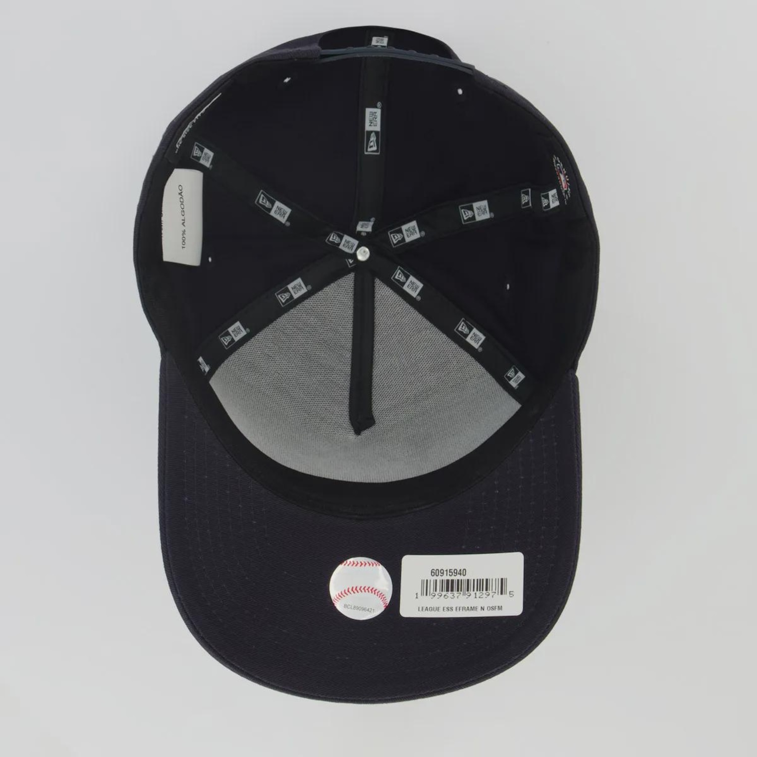 Boné Unissex New Era New York Yankees 940A League Essential MLB Aba Curva - Foto 4
