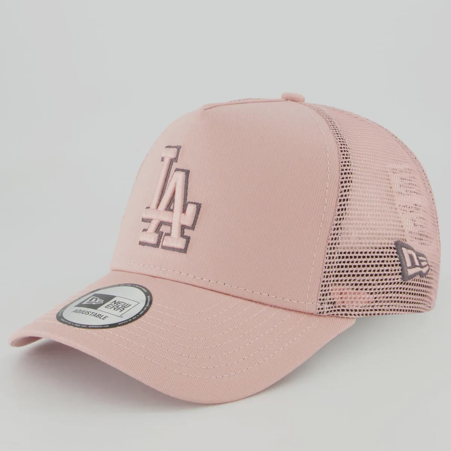 Boné Unissex New Era Los Angeles Dodgers 940AF Outline Trucker MLB Aba Curva - Foto 1