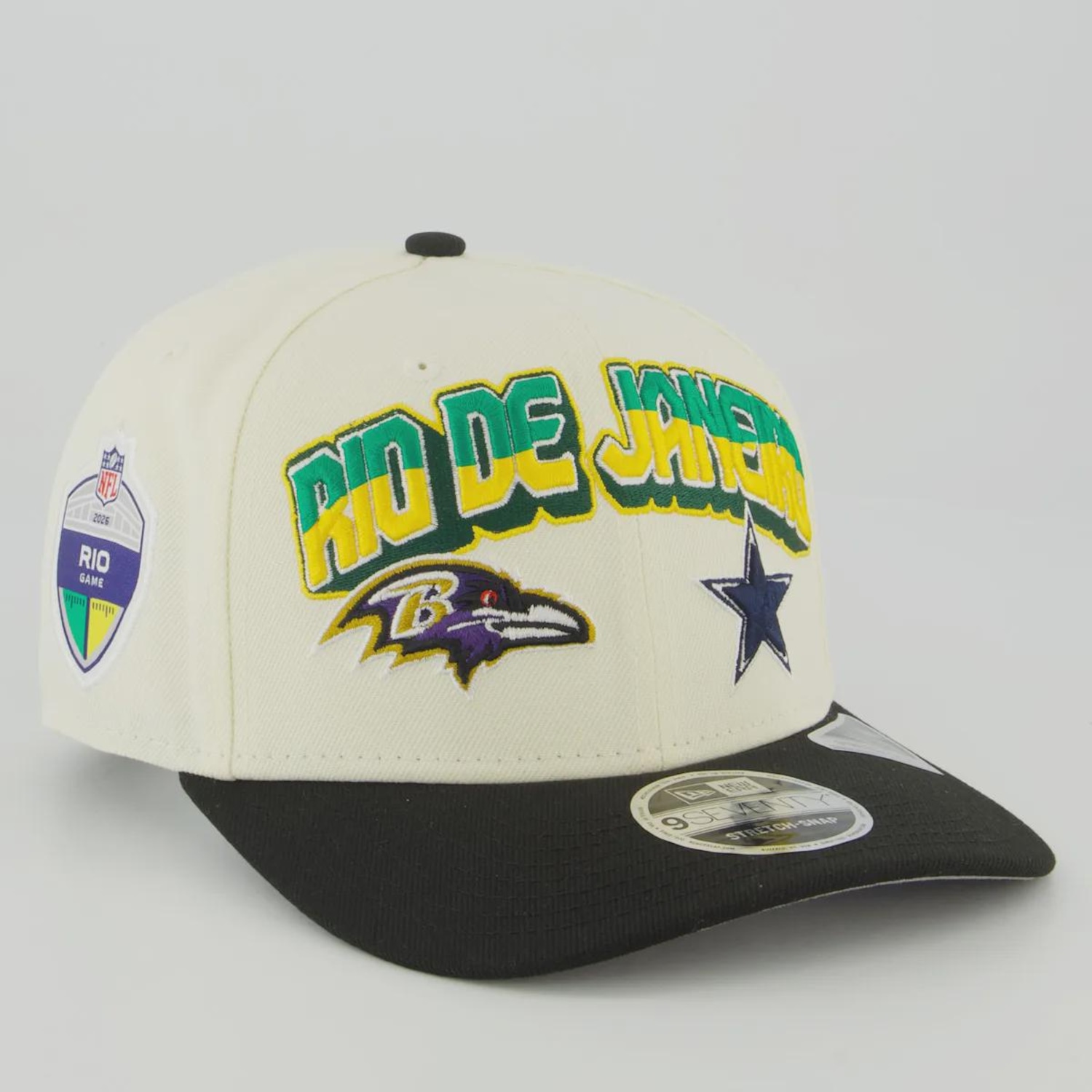 Boné Unissex New Era NFL Brasil Game 2026 Dual Wrdmrk Aba Reta - Foto 4