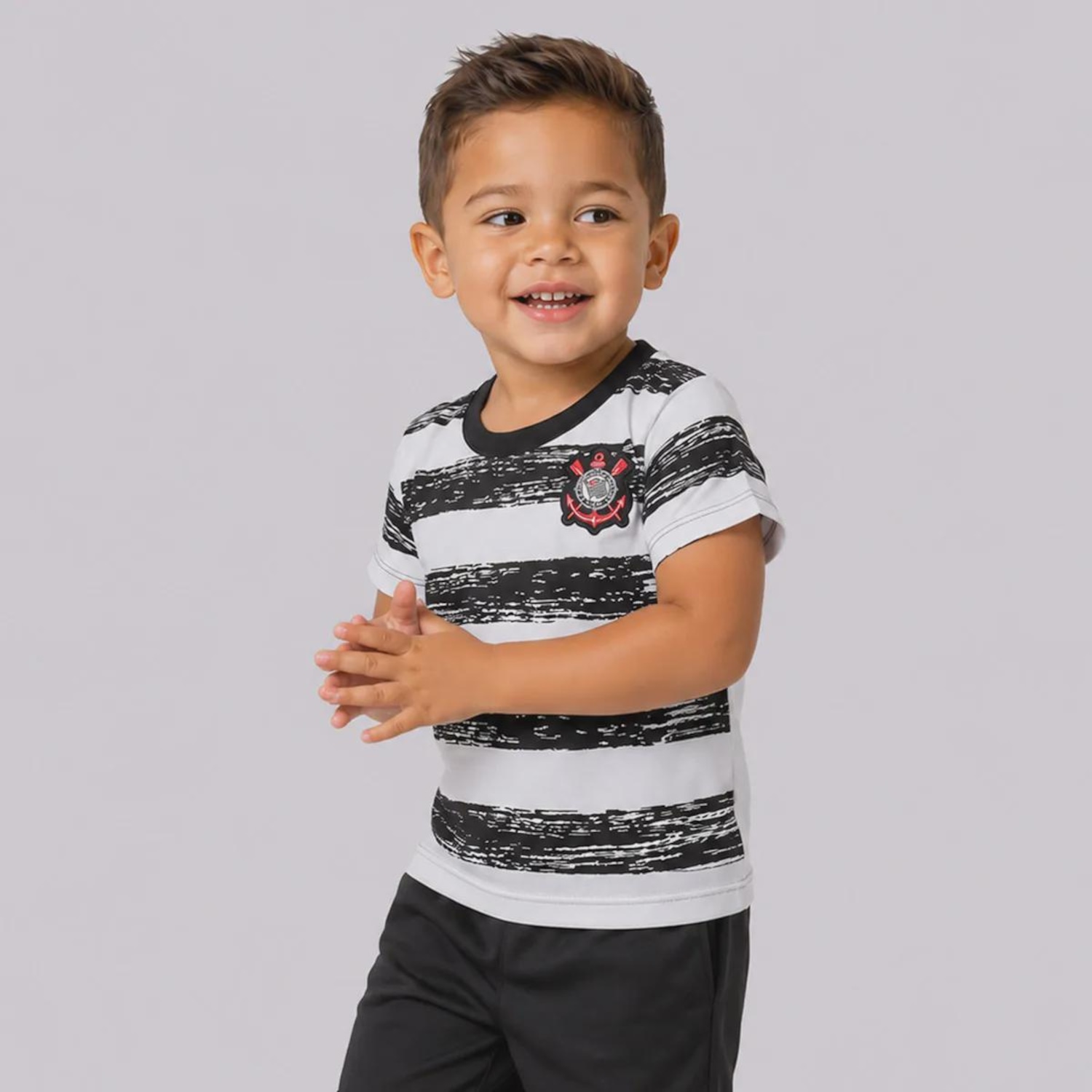 Camisa do Corinthians Pincelada Infantil - Foto 3