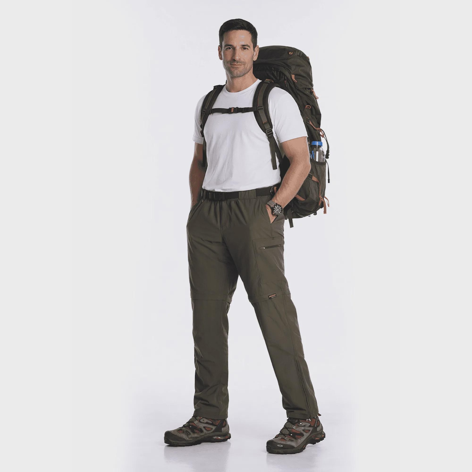 Calça-Bermuda Modular para Trekking Hard Bio UV50+ - Masculina - Foto 1