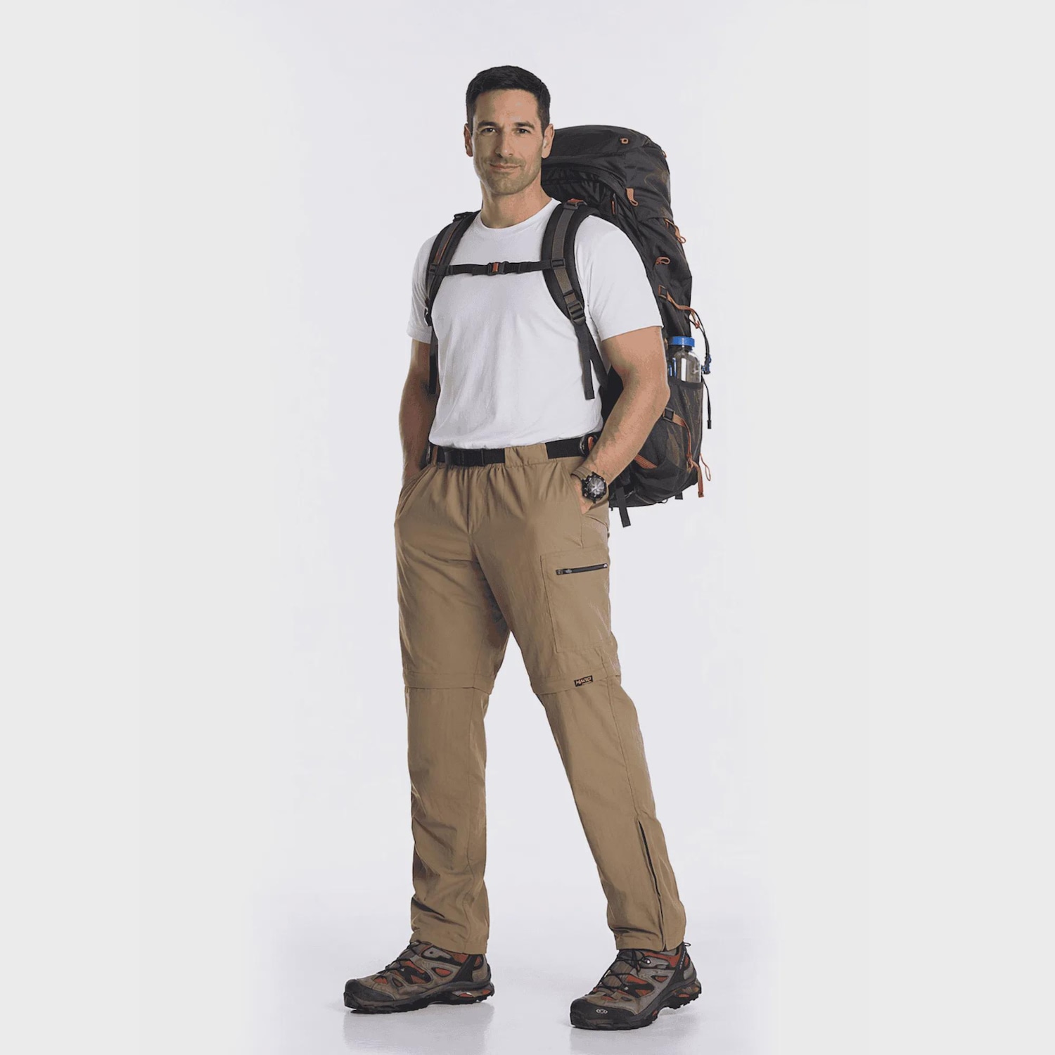 Calça-Bermuda Modular para Trekking Hard Bio UV50+ - Masculina - Foto 1