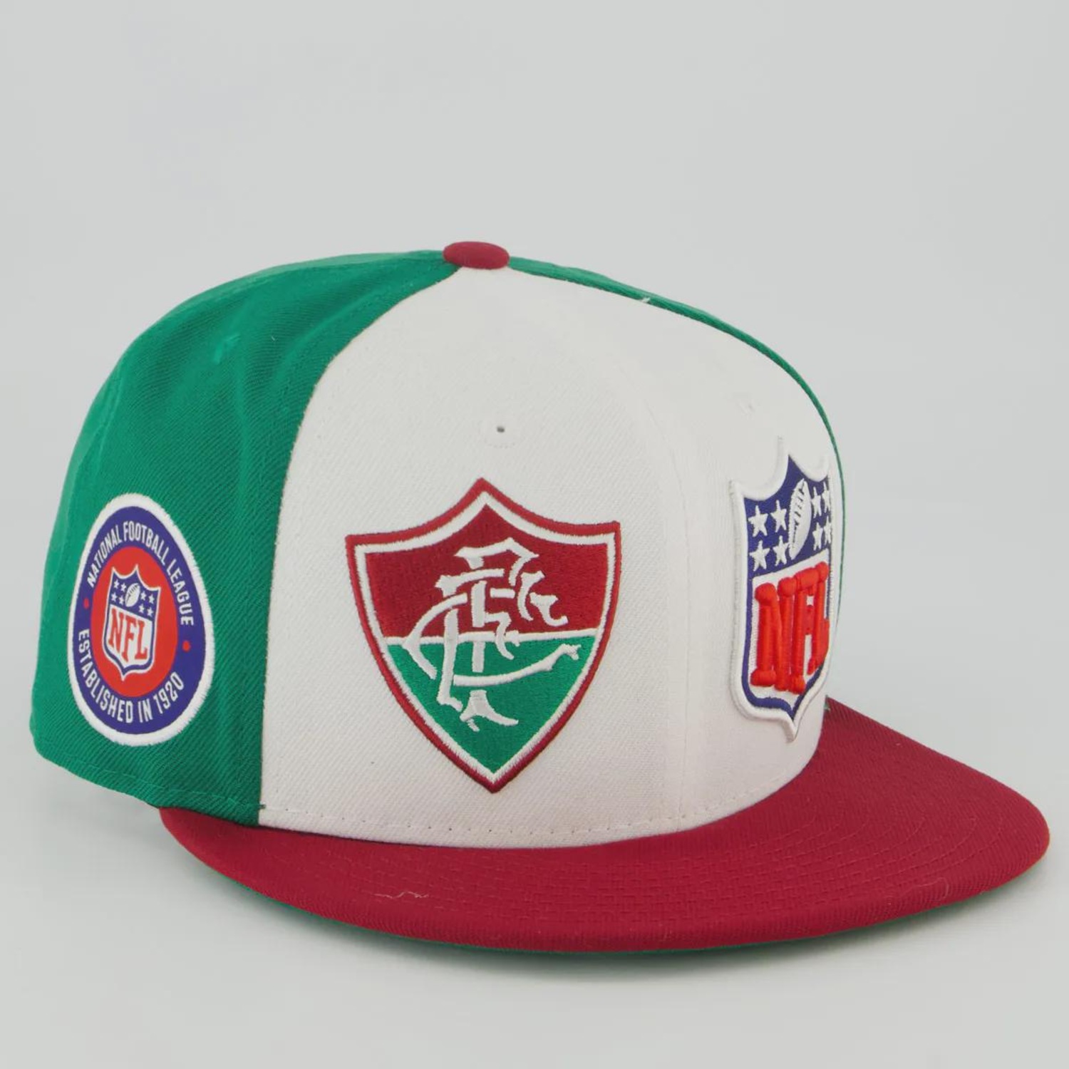 Boné New Era Fluminense 5950 NFL Brasil Game 2026 Dual Aba Reta - Foto 3