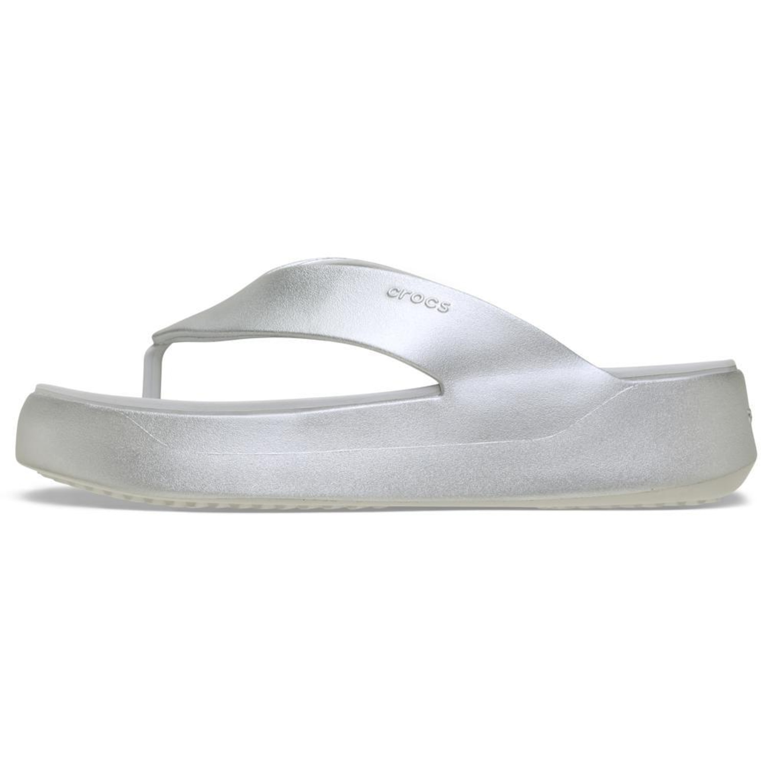 Sandália Unissex Crocs Getaway Metallic Platform Flip - Foto 3