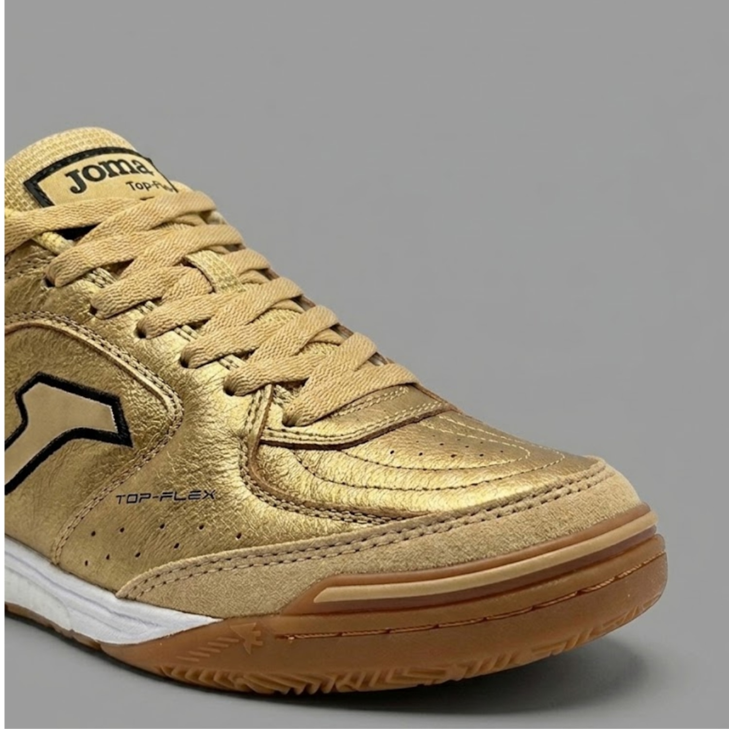 Chuteira Futsal Adulo Joma Top Flex Rebound Gold - Foto 4