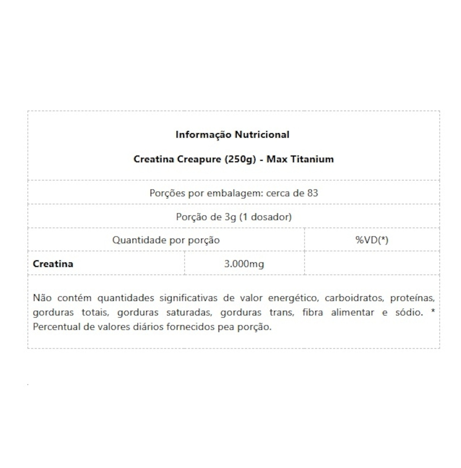 Creatina Max Titanium Creapure 250g - Foto 1