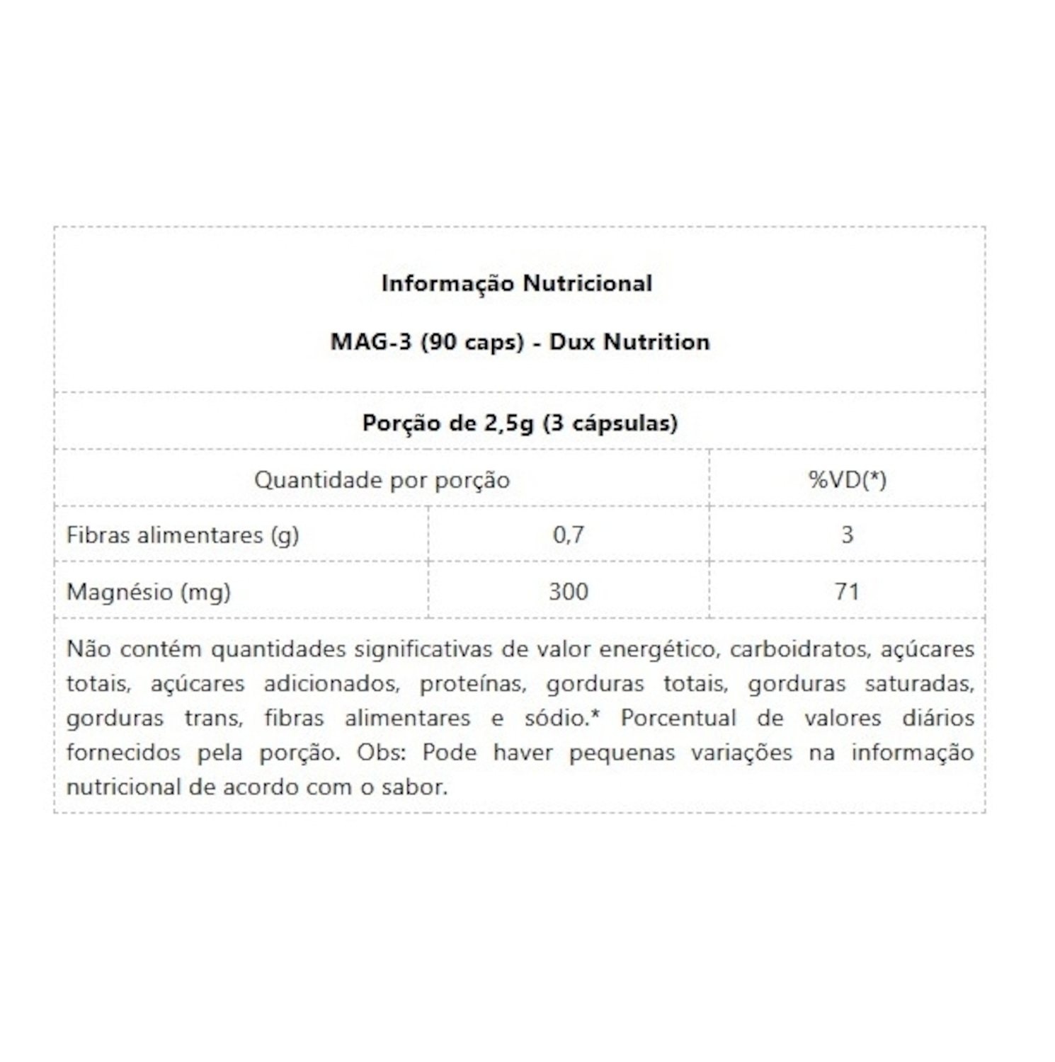 Magnésio MAG-3 Complex DUX Human Health 90 caps - Foto 2