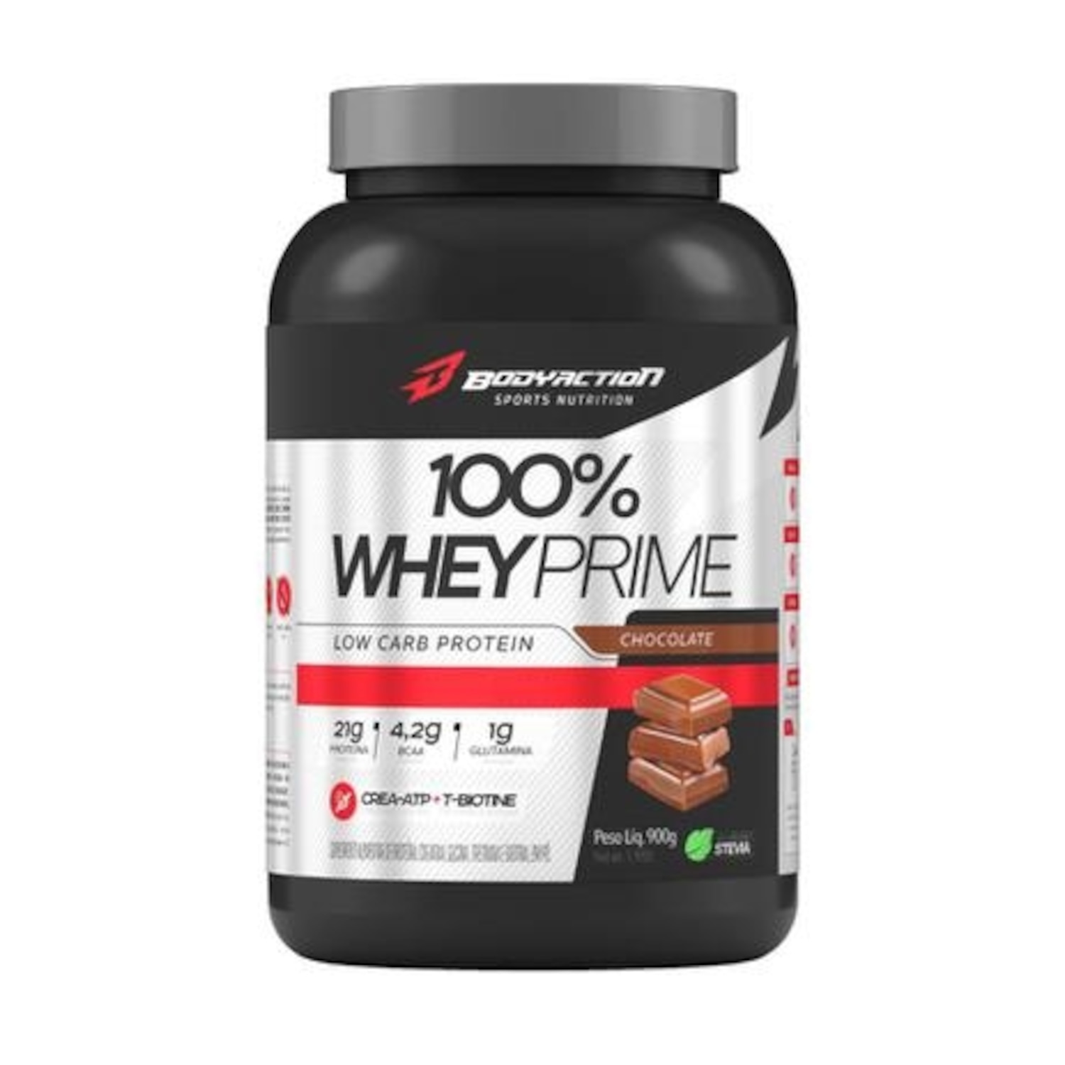 100% Whey Prime Body Action Chocolate 900g - Foto 1