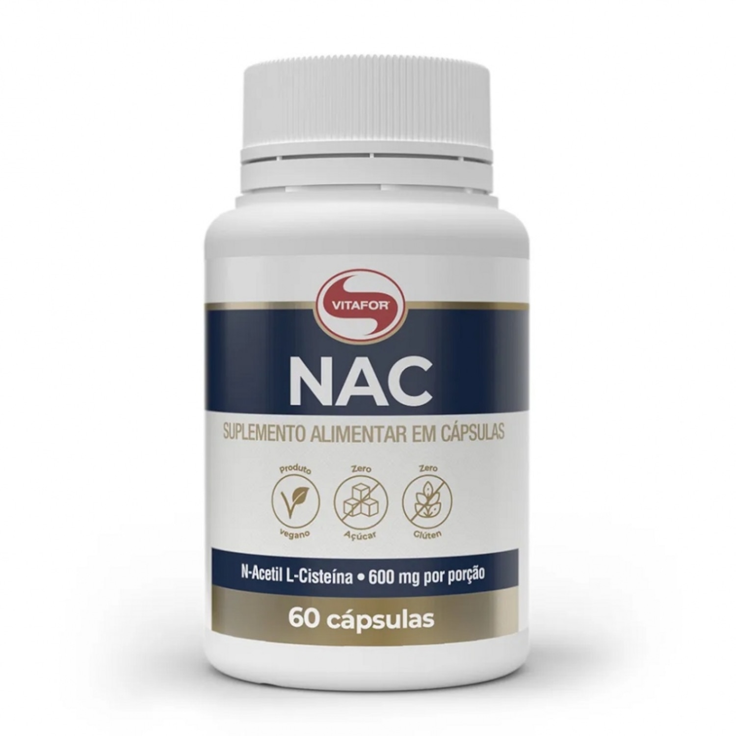 Suplemento Alimentar Vitafor NAC N-Acetil L-Cisteína 60 caps - Foto 1