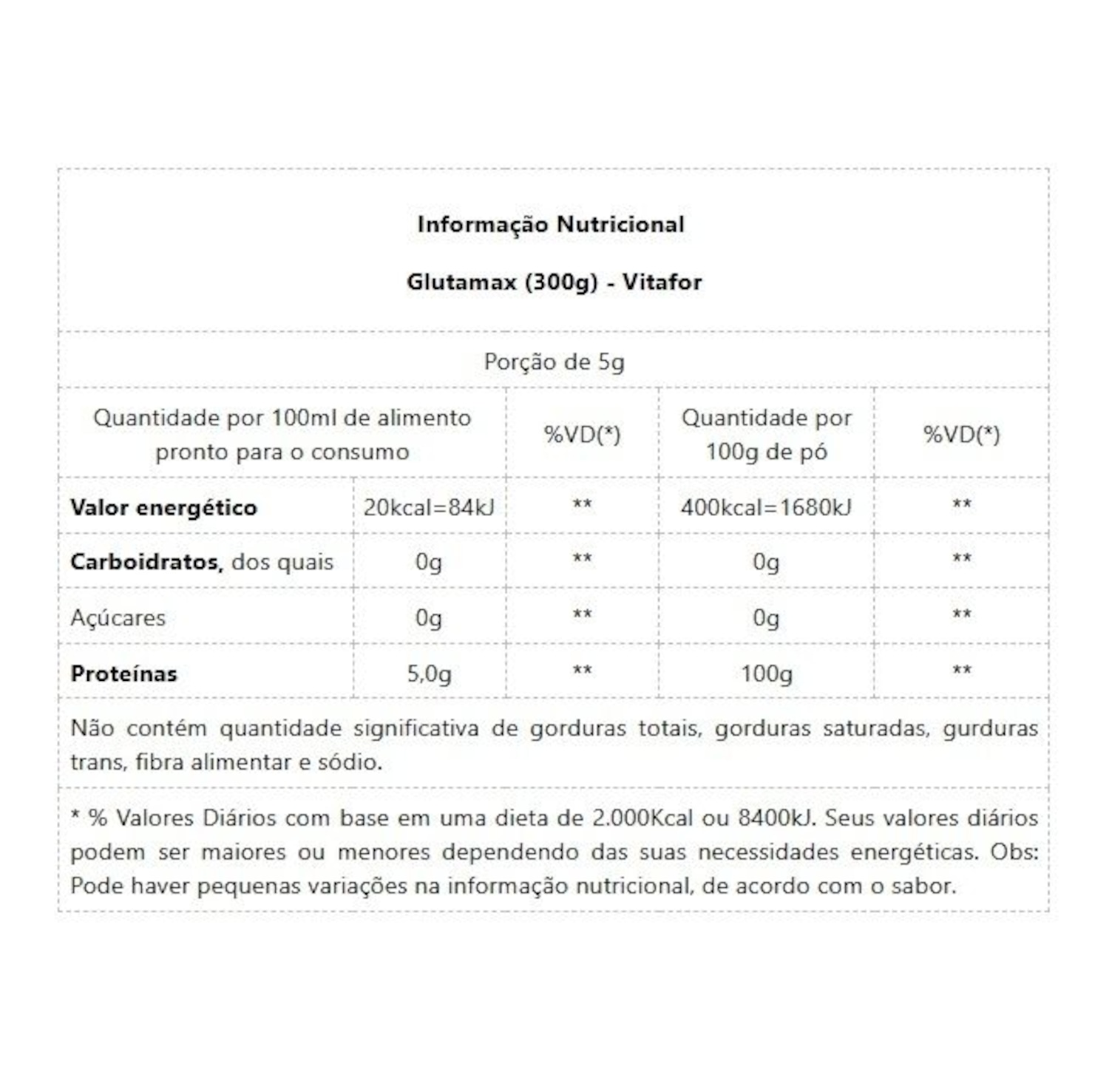 Glutamax VITAFOR 300g - Foto 2