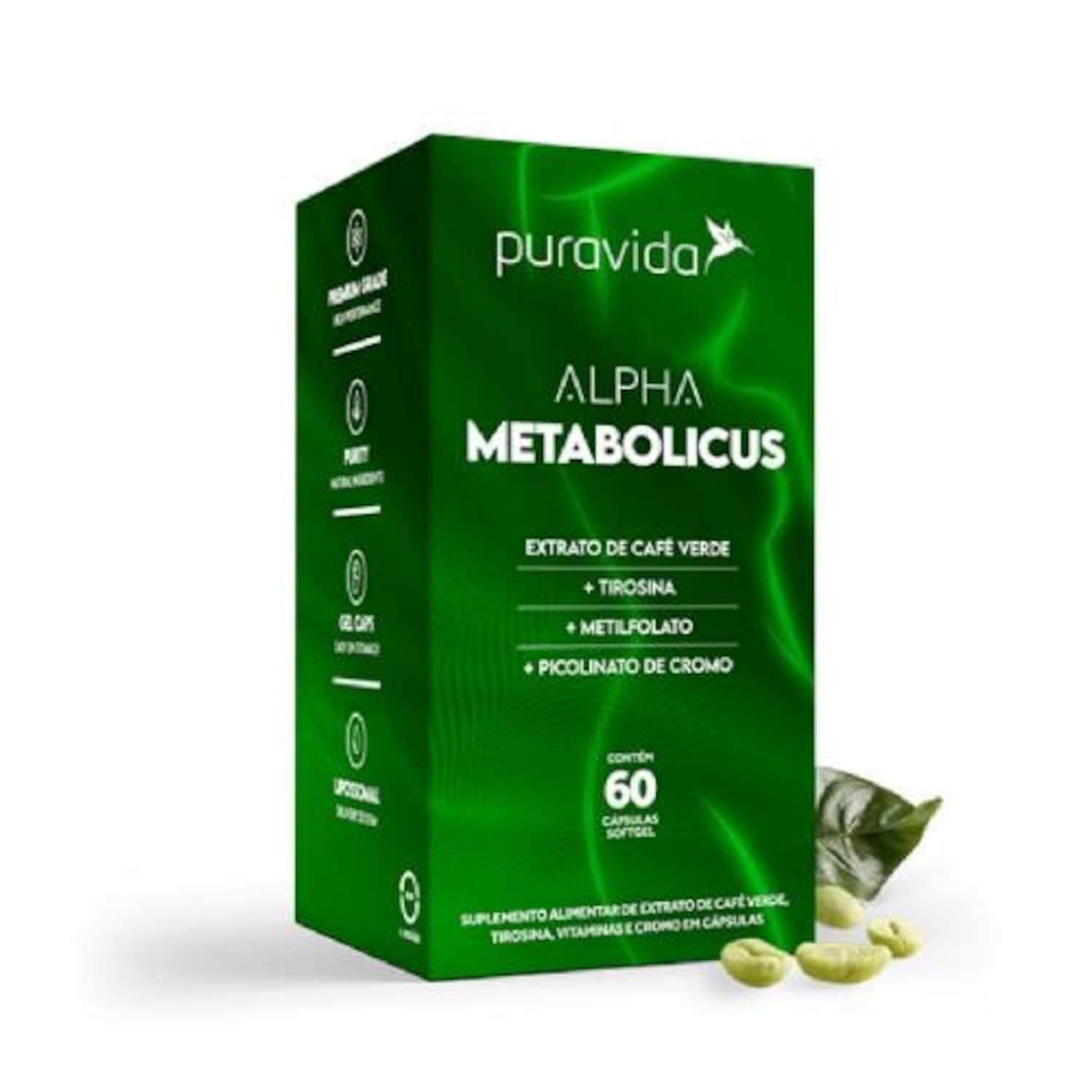 Alpha Metabolicus (60 Cápsulas) - Pura Vida - Foto 1