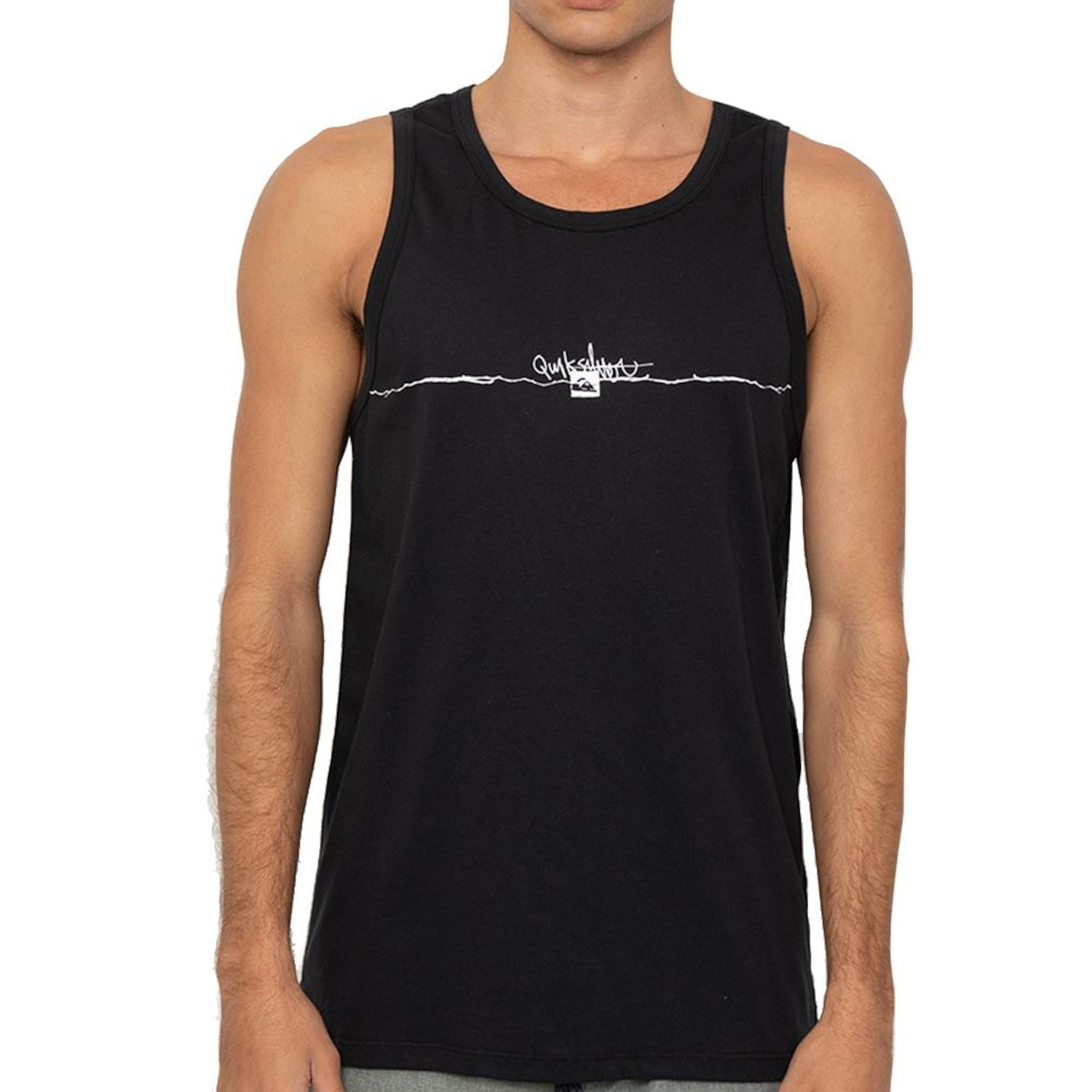 Camiseta Regata Quiksilver Spash Lines Masculina - Foto 1