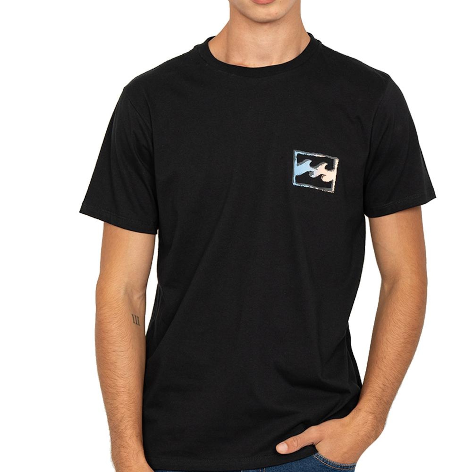 Camiseta Billabong Crayon Wave II Masculina - Foto 1