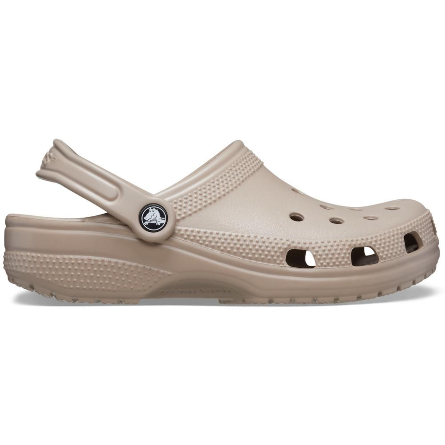 Sandália Crocs Classic Clog Taupe - Unissex - Foto 1