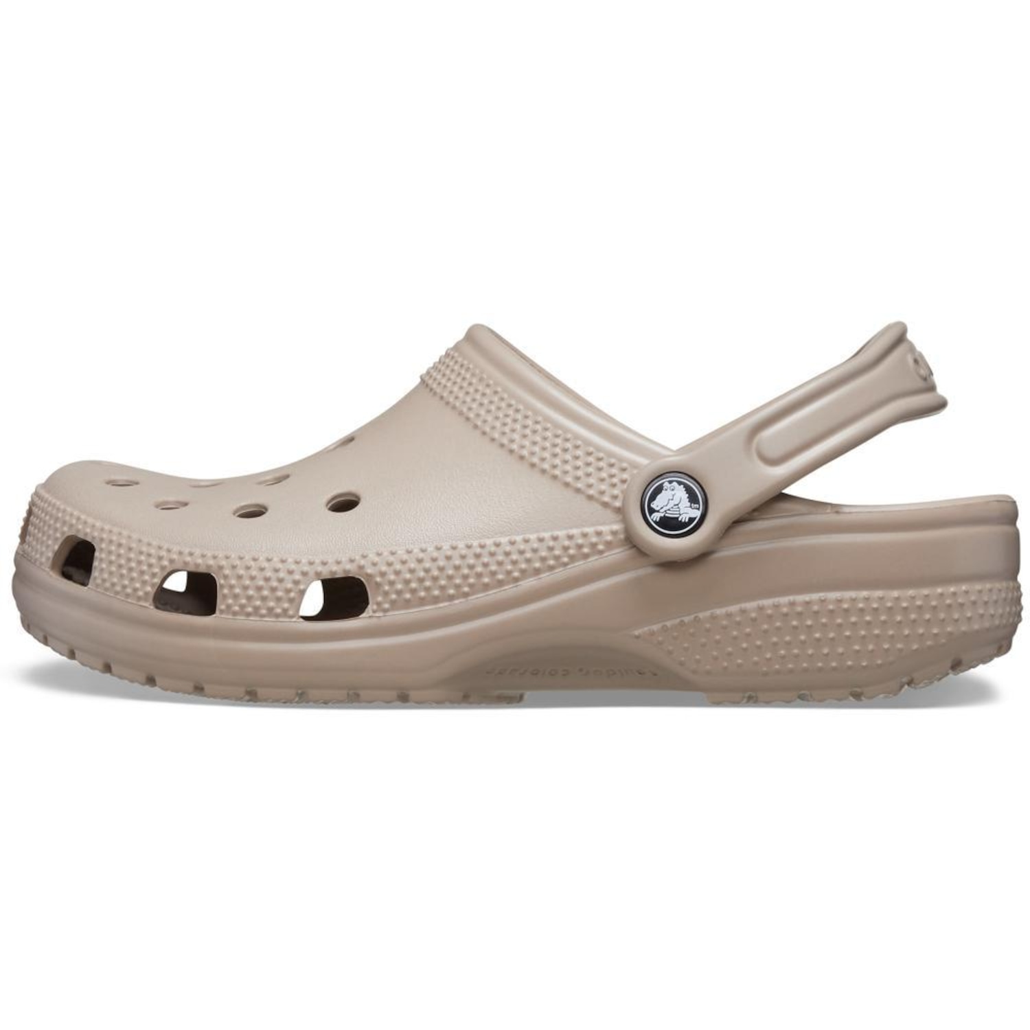 Sandália Crocs Classic Clog Taupe - Unissex - Foto 3
