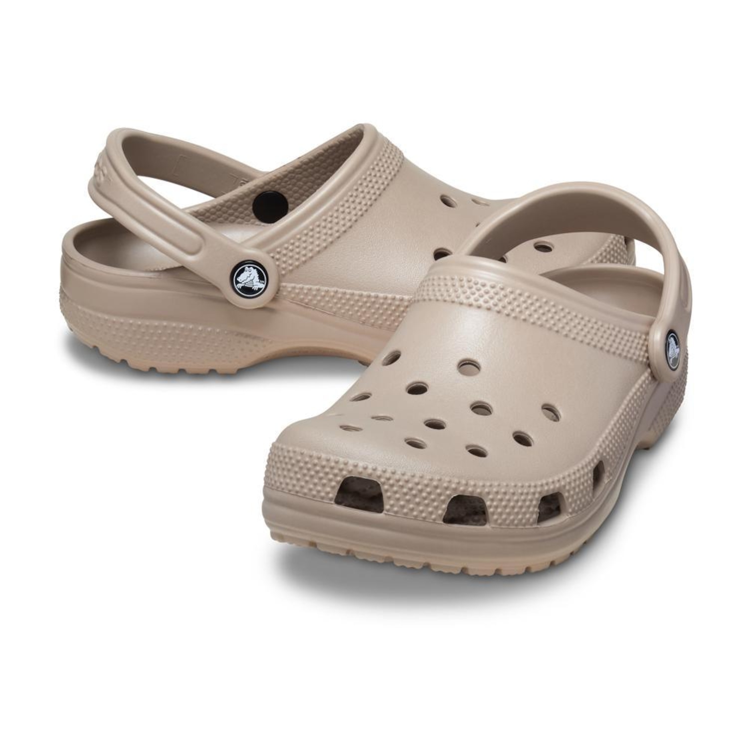 Sandália Crocs Classic Clog Taupe - Unissex - Foto 4