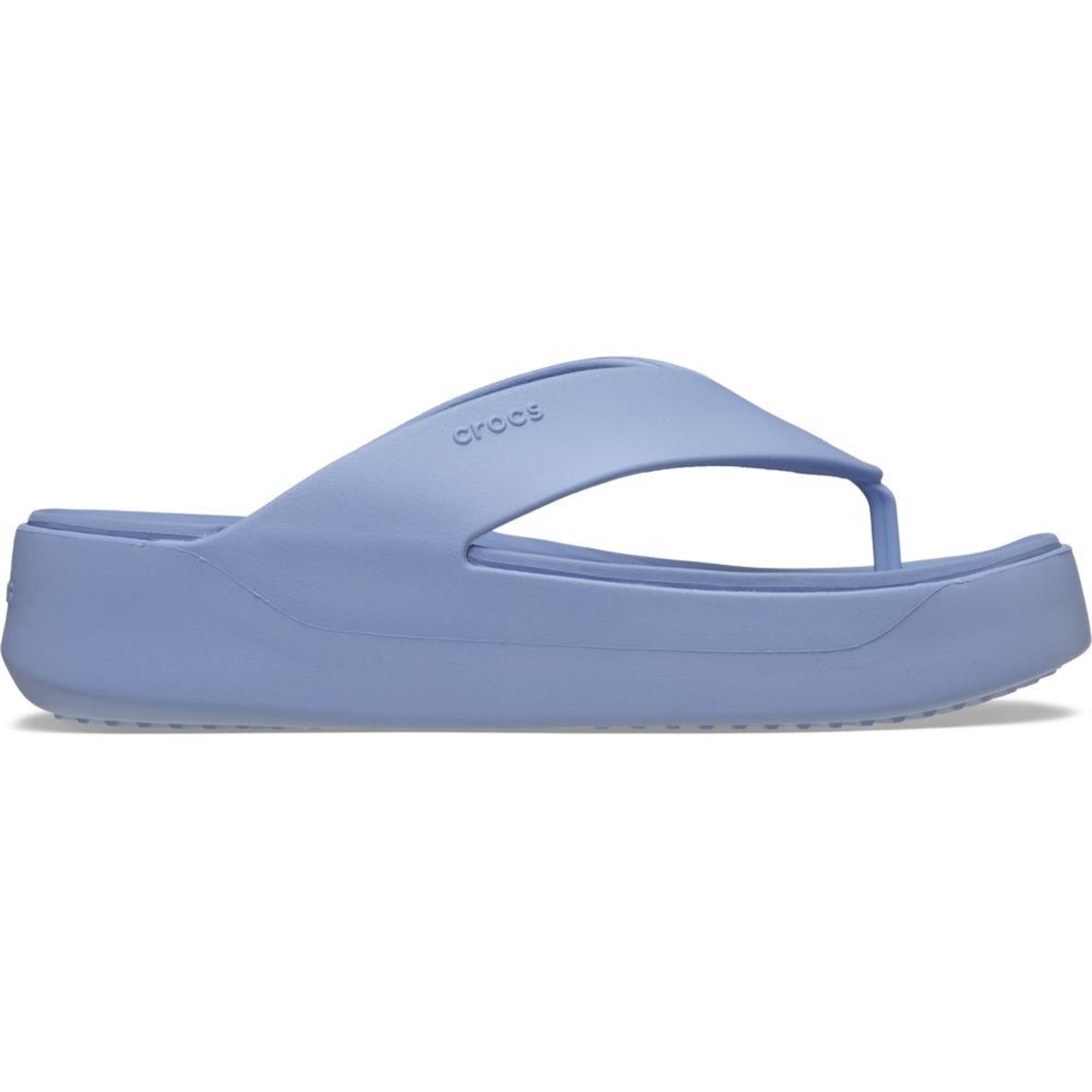 Sandália Crocs Getaway Plataform Flip Blue Haze - Unissex - Foto 1