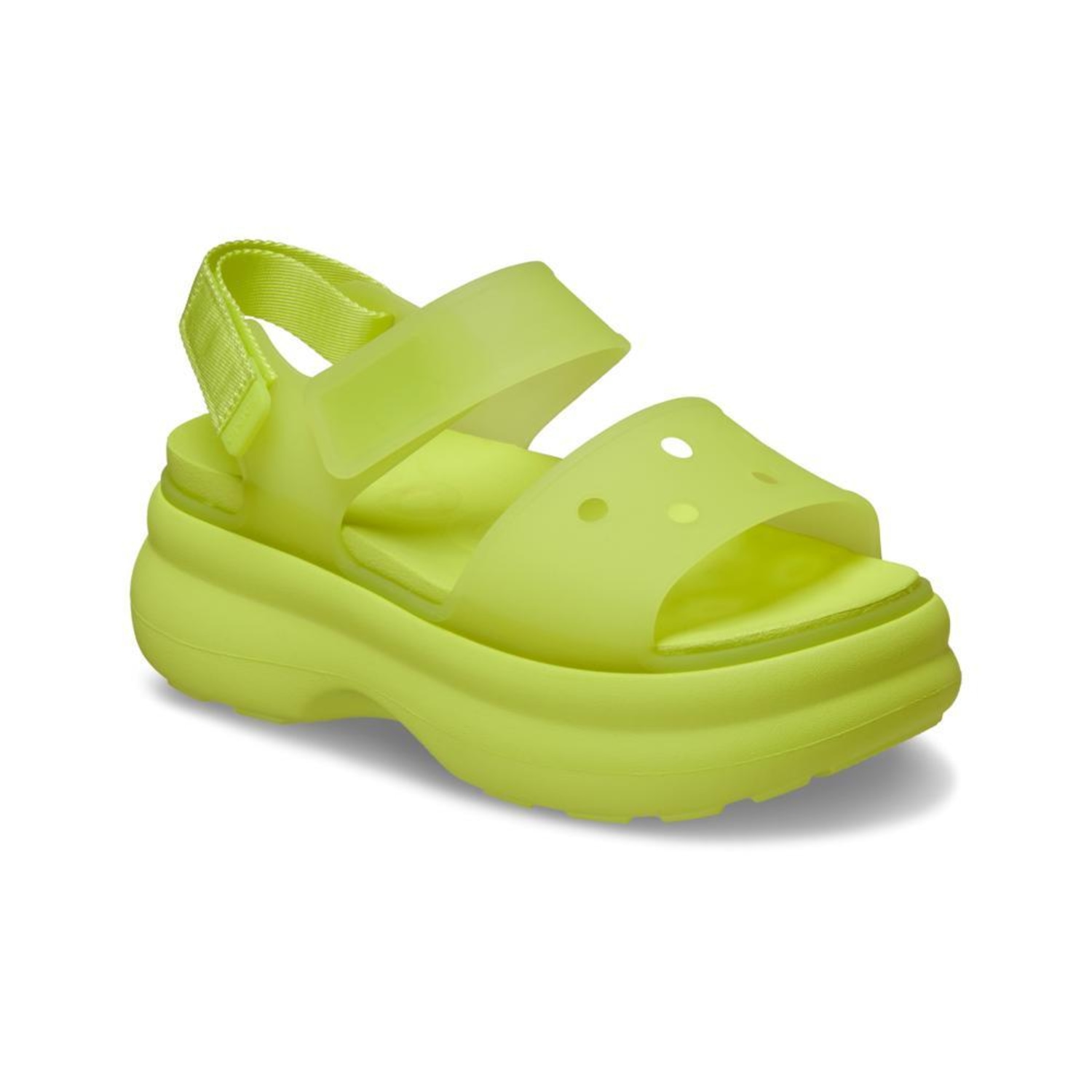 Sandália Crocs Soho Frosted Y Strap Sandal Citrus - Unissex - Foto 2