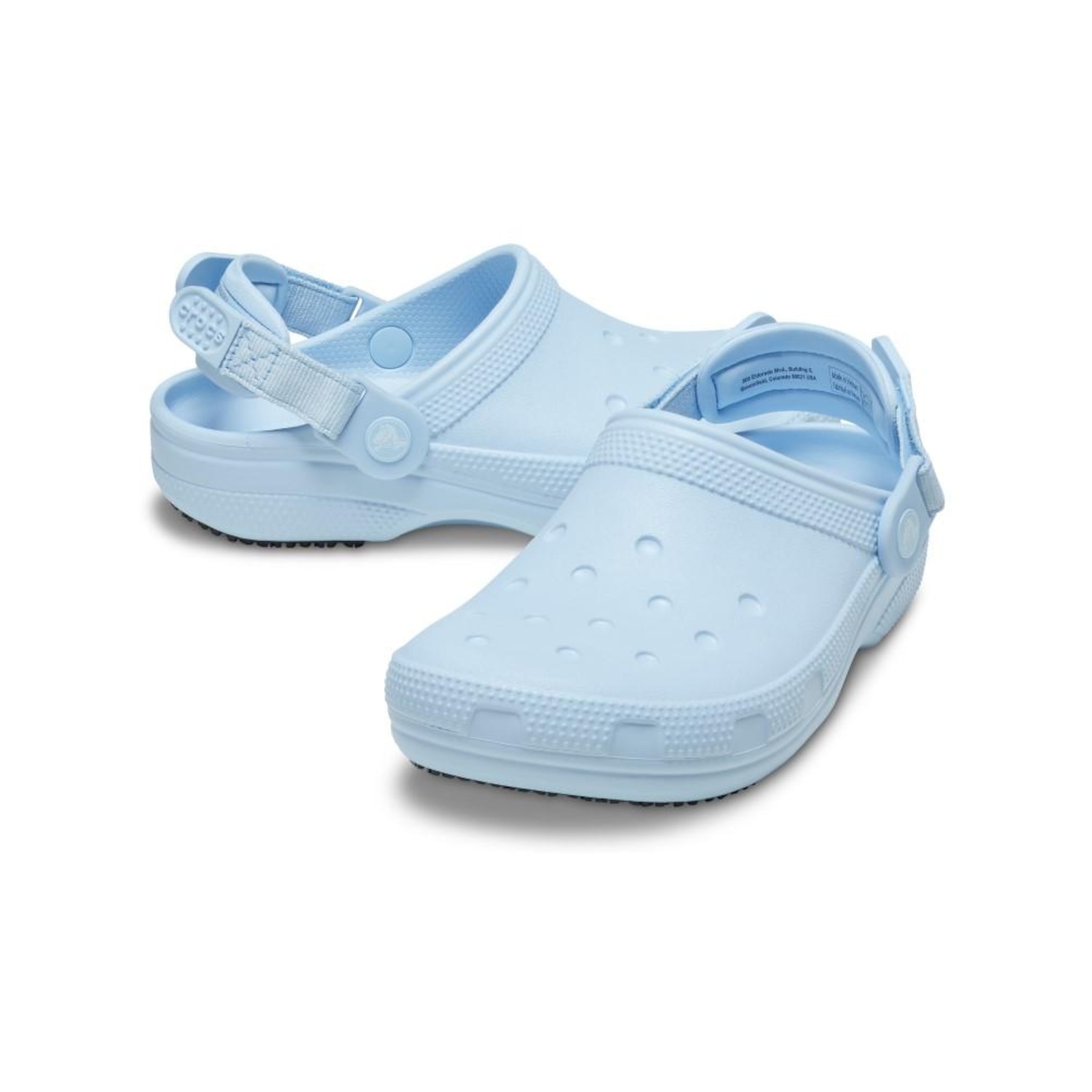 Sandália Crocs Classic Work Clog Blue Frost - Unissex - Foto 4
