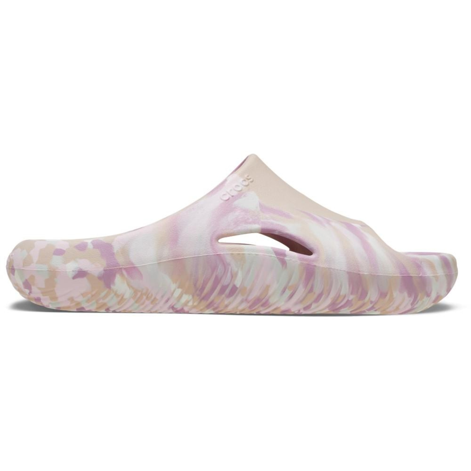 Sandália Crocs Mellow Recovery Marbled Slide Quartz - Unissex - Foto 1