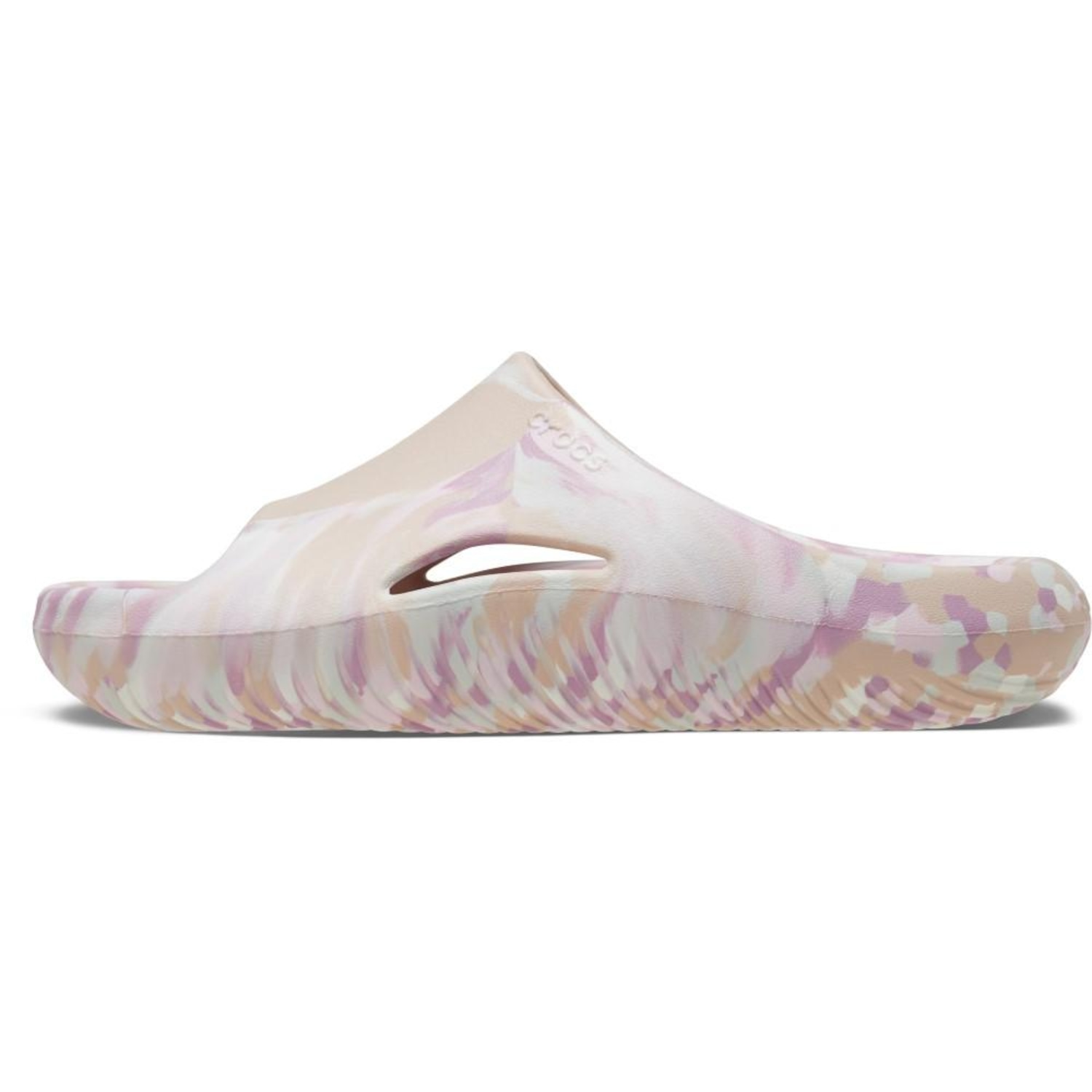 Sandália Crocs Mellow Recovery Marbled Slide Quartz - Unissex - Foto 3