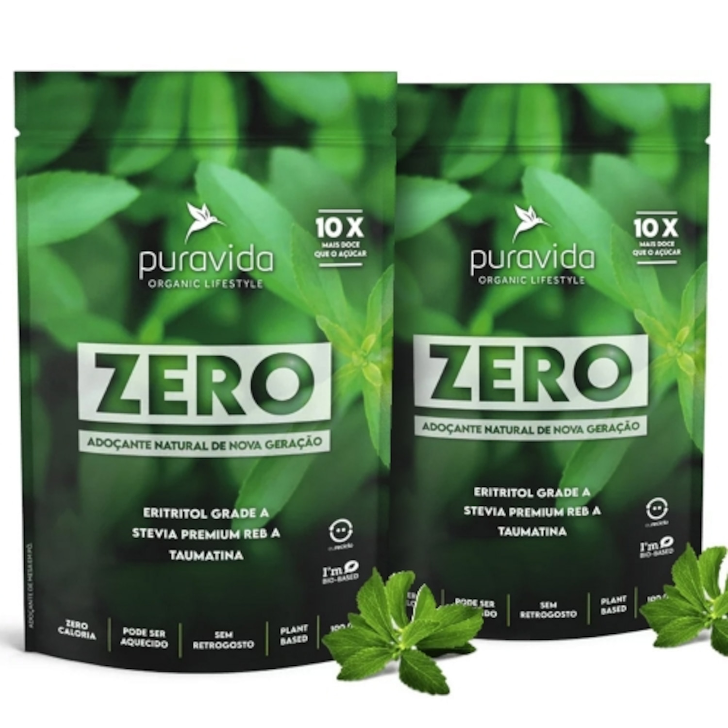 Kit 2 un Zero Adoçante Natural (100g) - Pura Vida - Foto 1