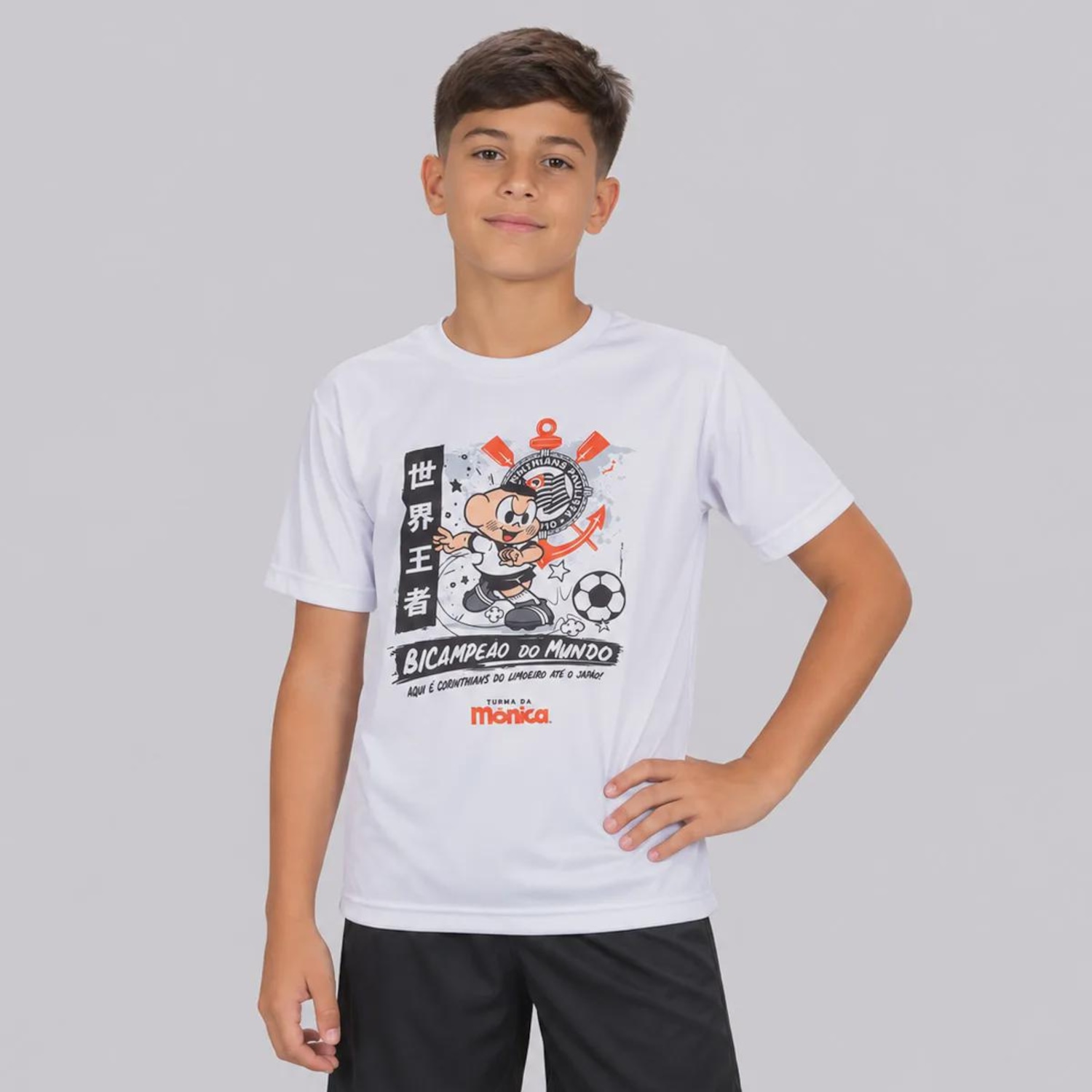 Camisa Corinthians Bimundial Cascão Infantil - Foto 1