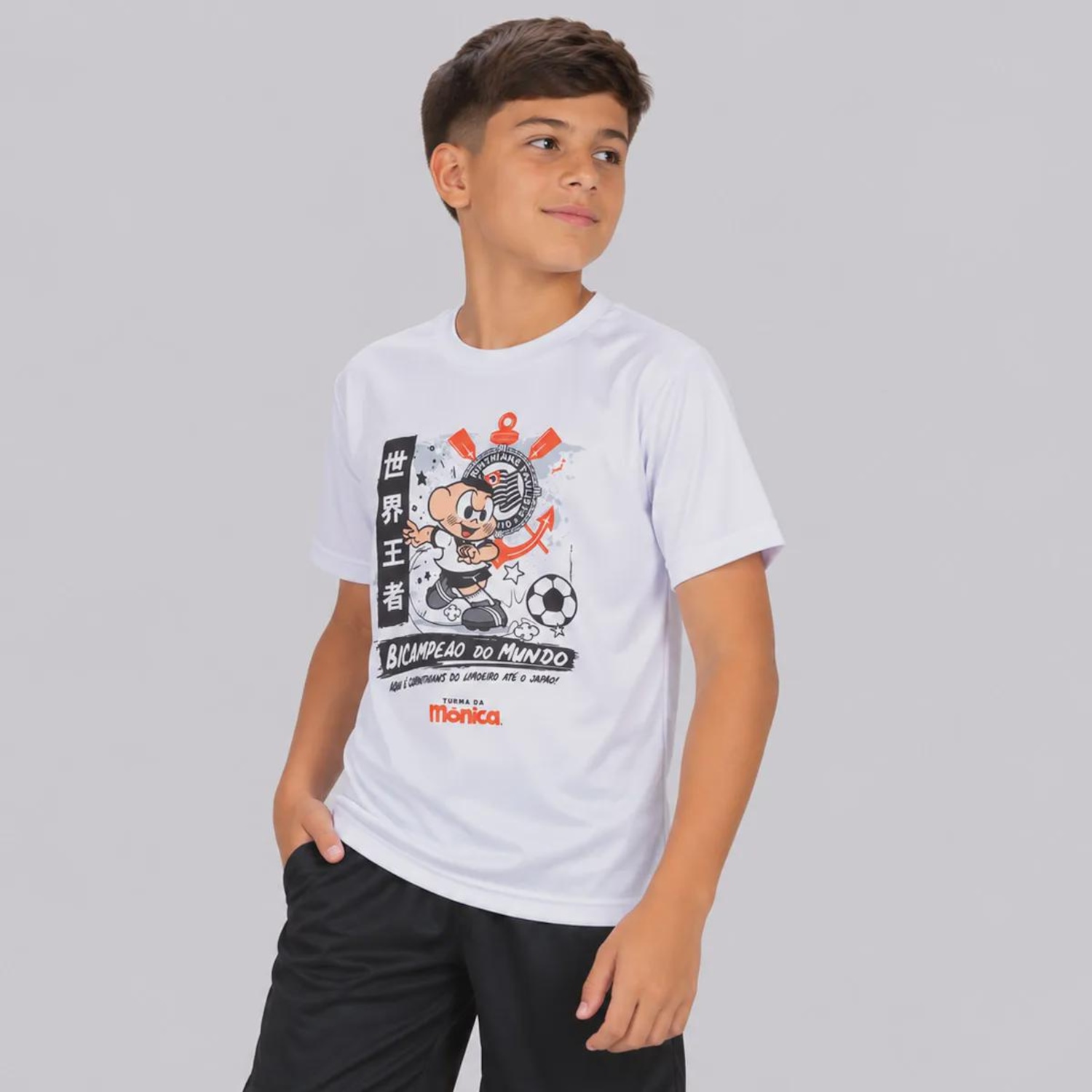Camisa Corinthians Bimundial Cascão Infantil - Foto 3