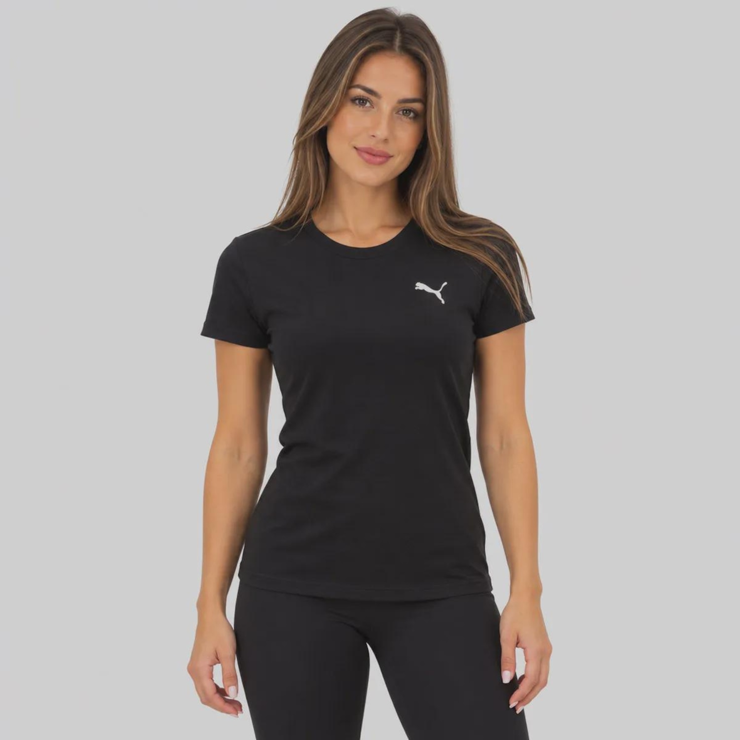 Camiseta Puma Slim Wardrobe Ess Feminina - Foto 1