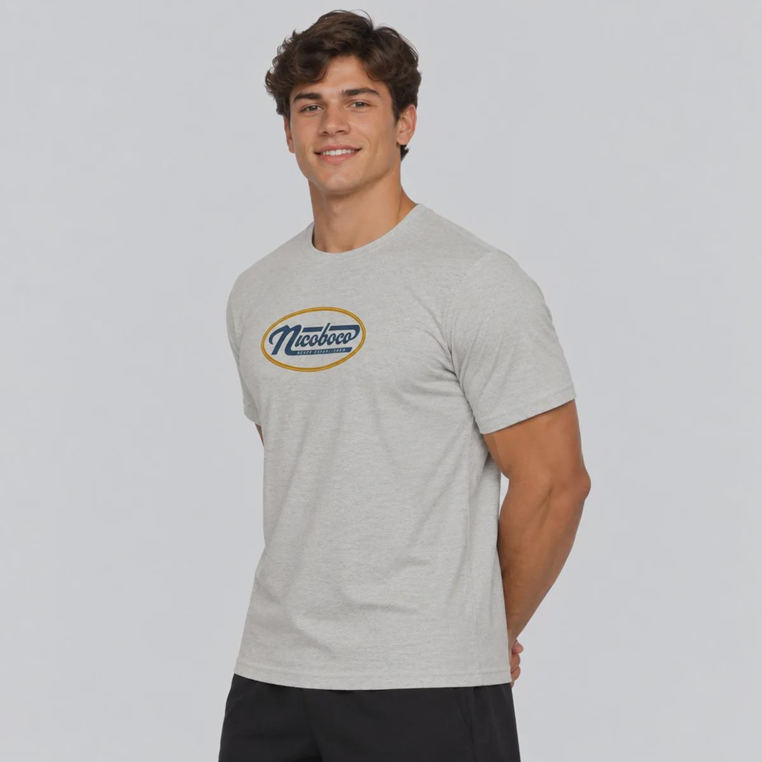 Camiseta Nicoboco Nautilus Cinza Masculina - Foto 3
