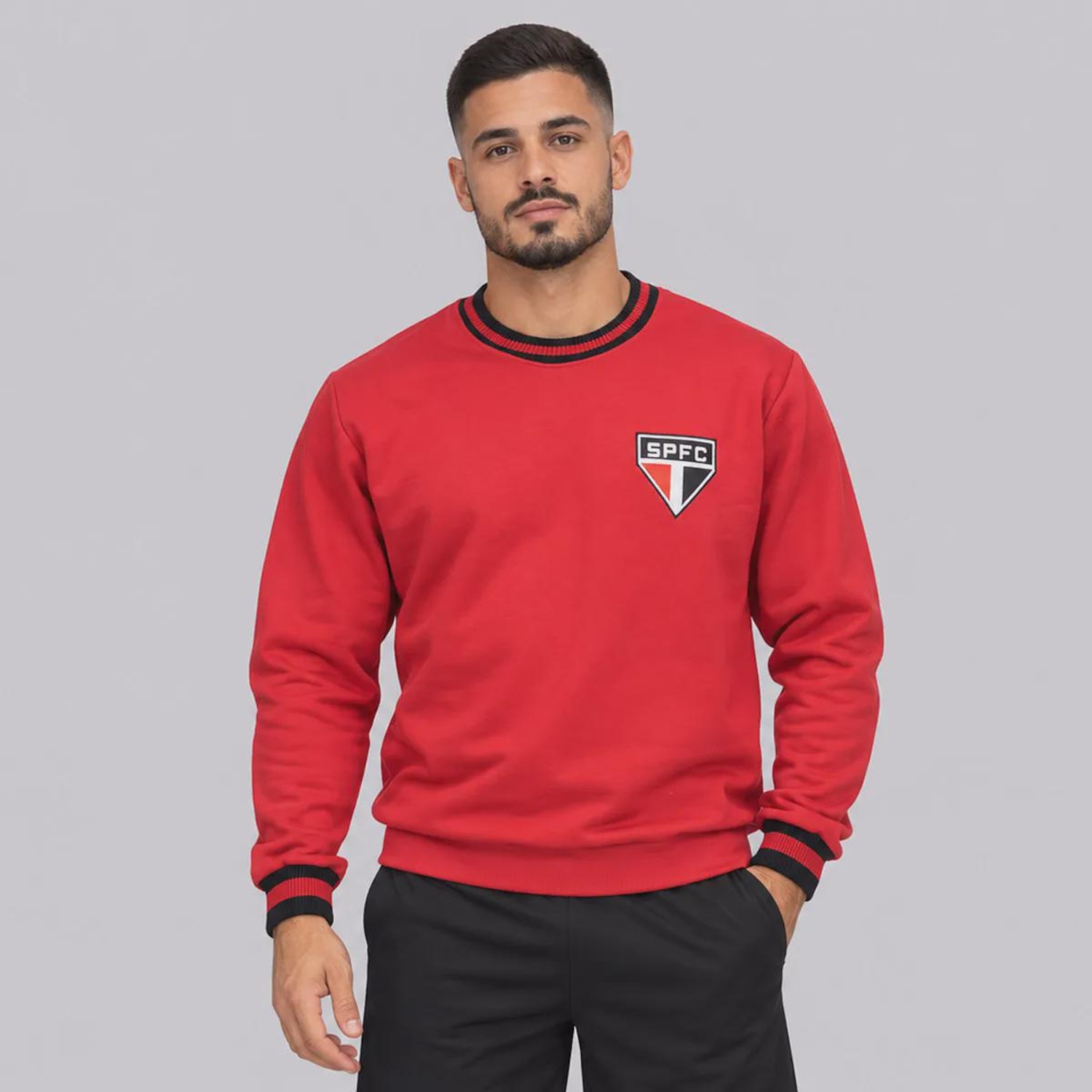 Blusão de Moletom São Paulo Vintage Masculino - Foto 1
