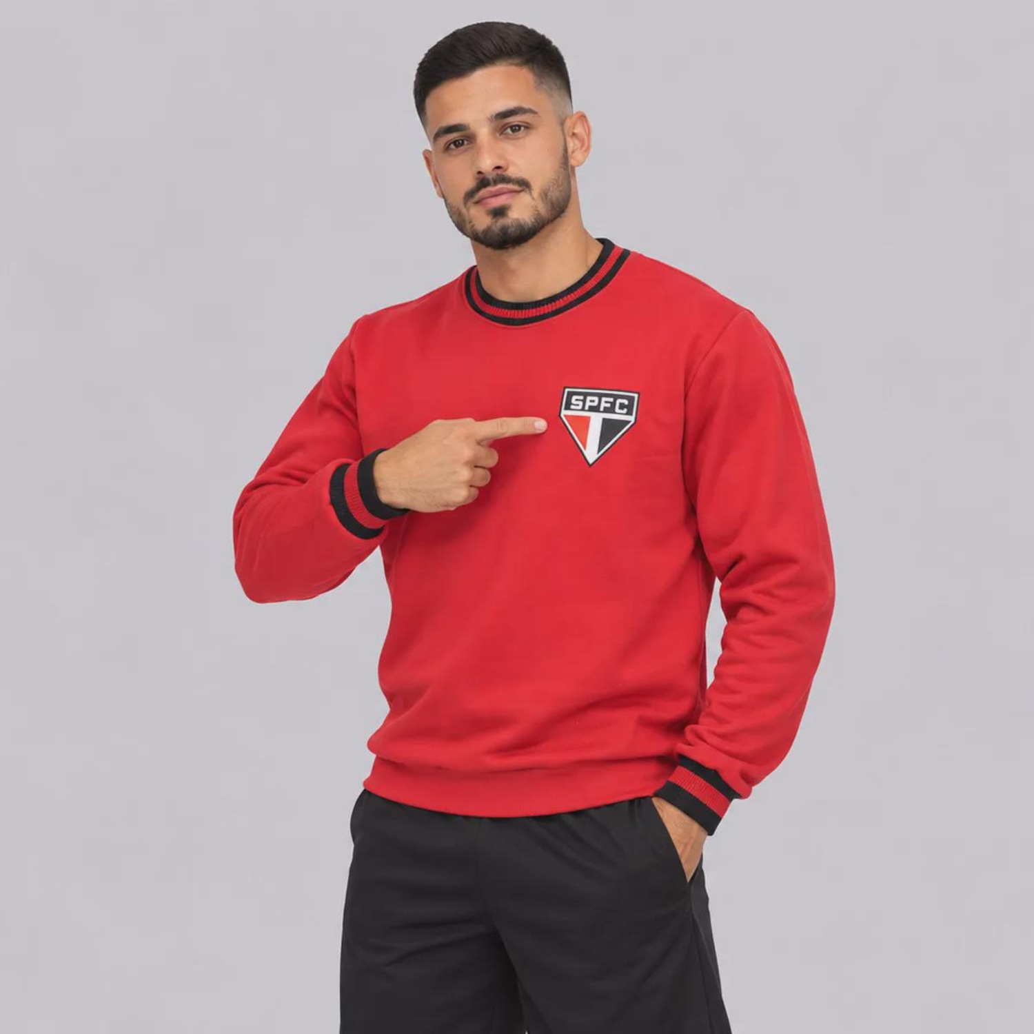 Blusão de Moletom São Paulo Vintage Masculino - Foto 2