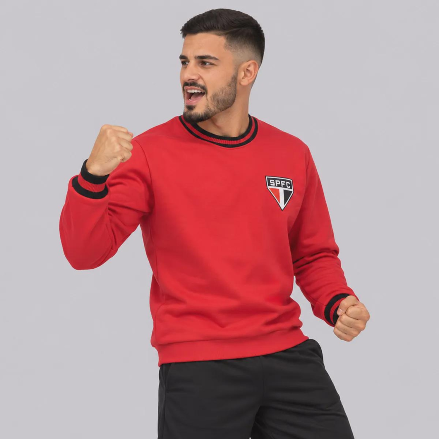 Blusão de Moletom São Paulo Vintage Masculino - Foto 3