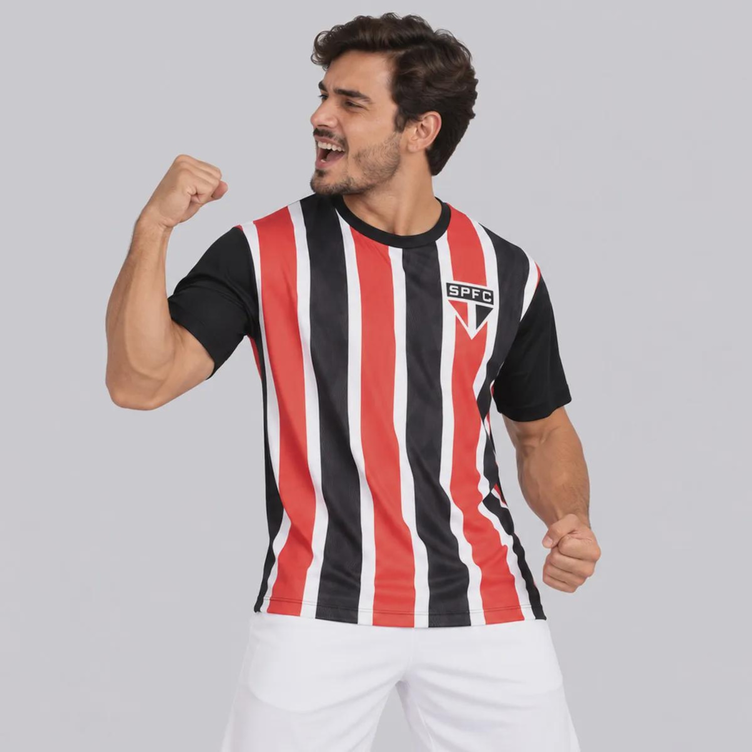 Camisa do São Paulo Exultante Listrada Masculina - Foto 3