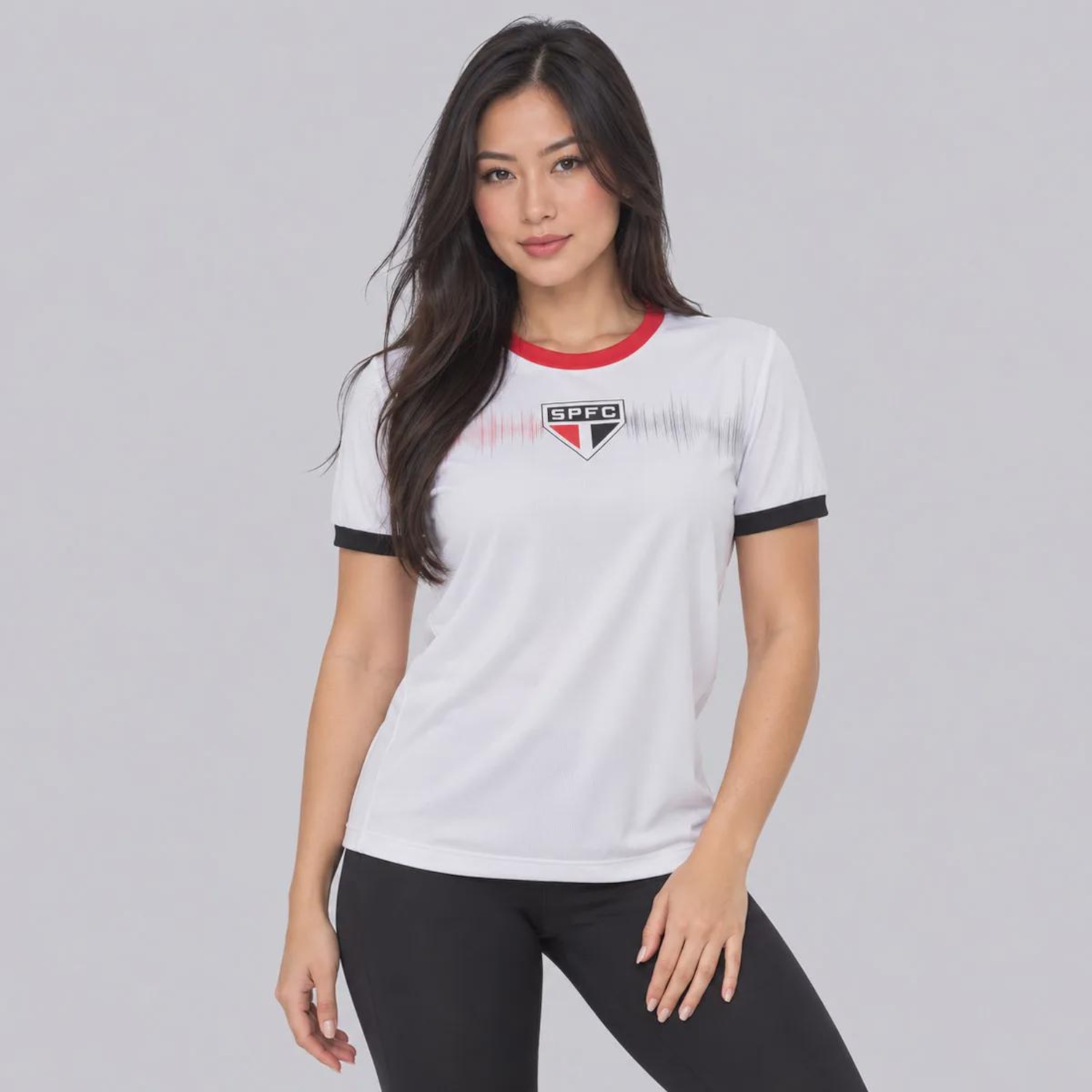 Camisa do São Paulo Coração Feminina - Foto 1