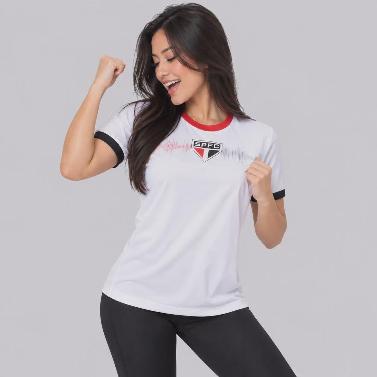 Camisa do São Paulo Coração Feminina - Foto 3