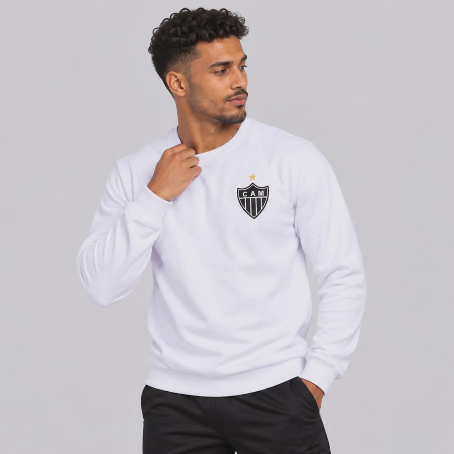 Moletom Atlético Mineiro Retrô Masculino - Foto 3