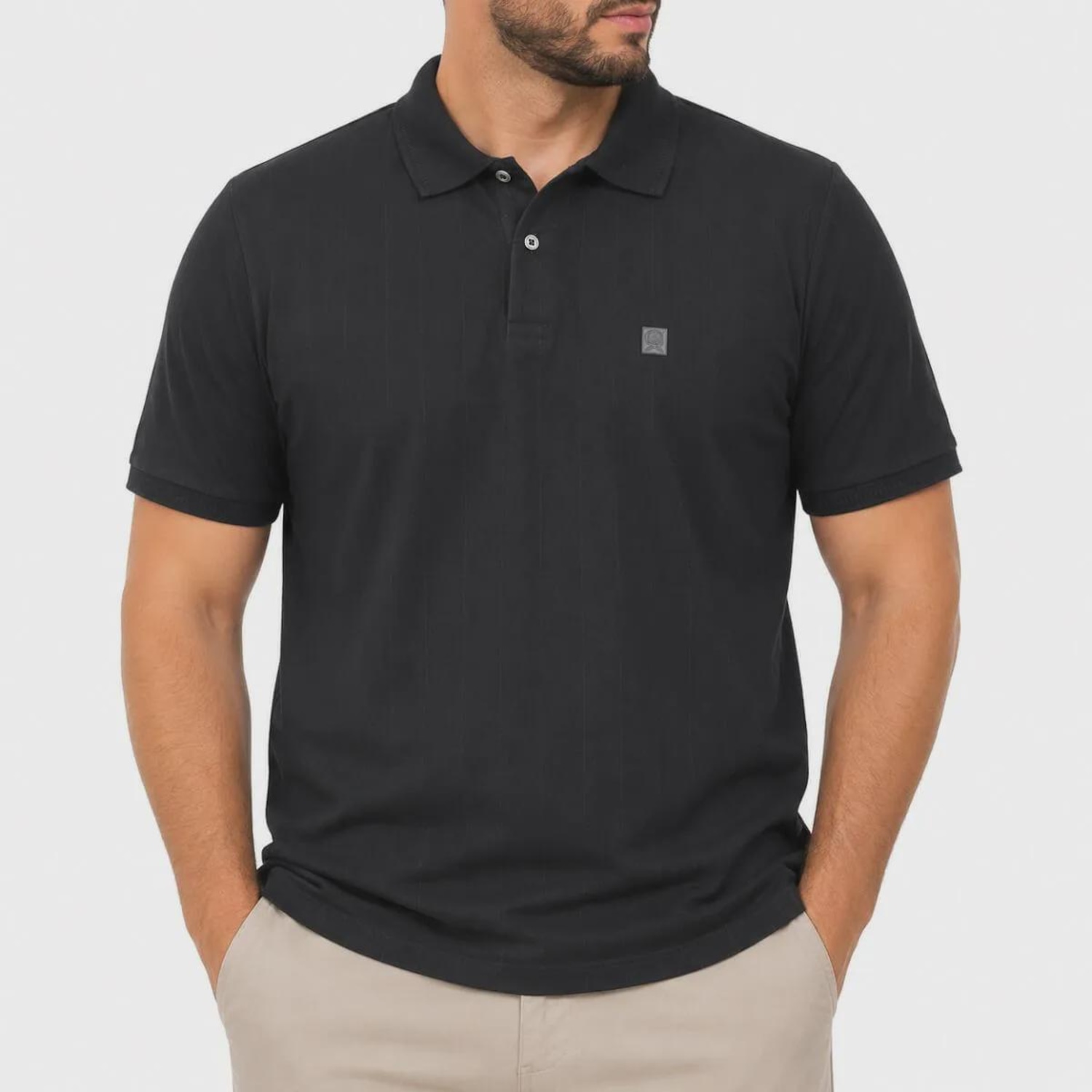 Camisa Polo Slim Manga Curta Ogochi Masculina - Foto 1