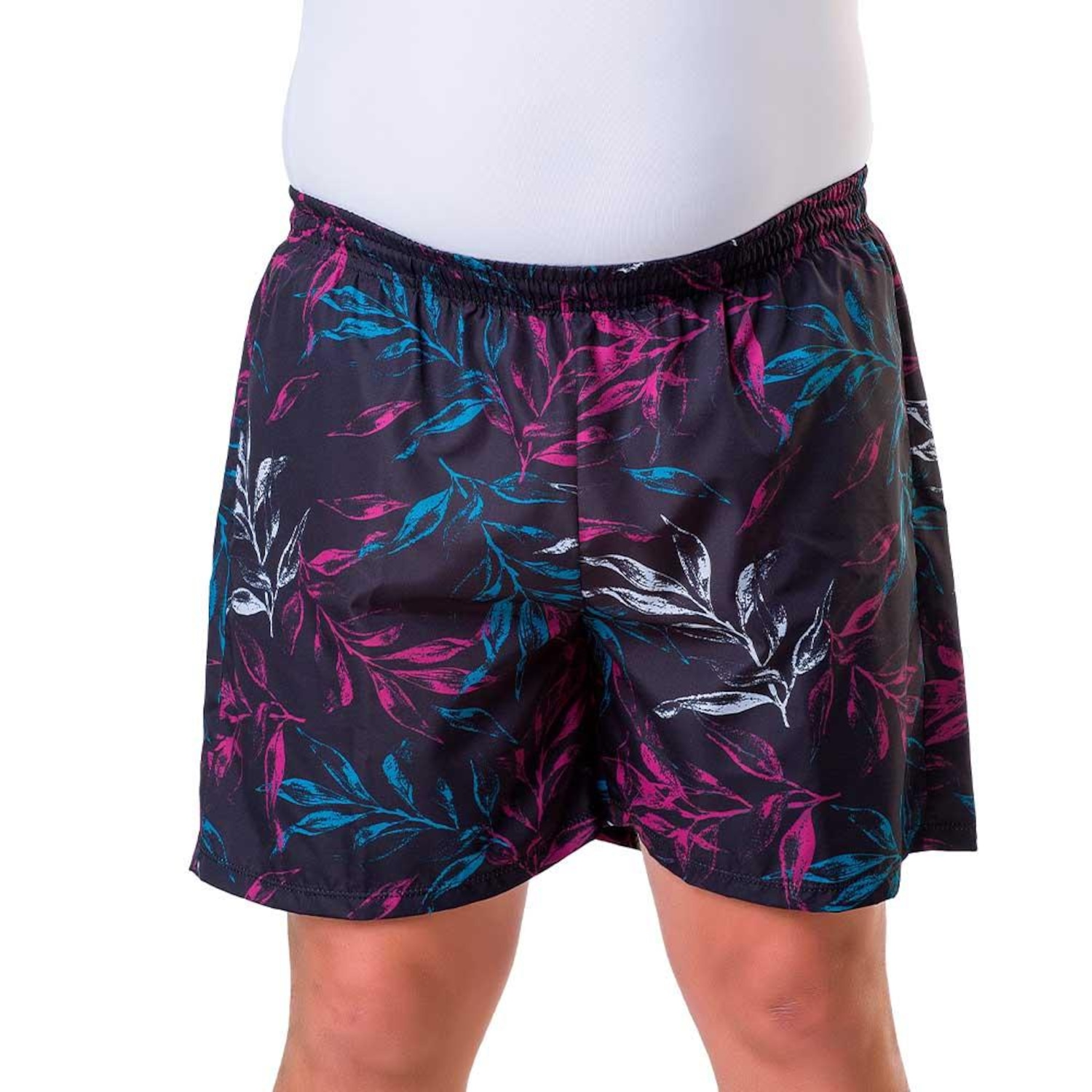 Short Flores Elite Masculino Cós Elástico Cordão leve Casual - Foto 1