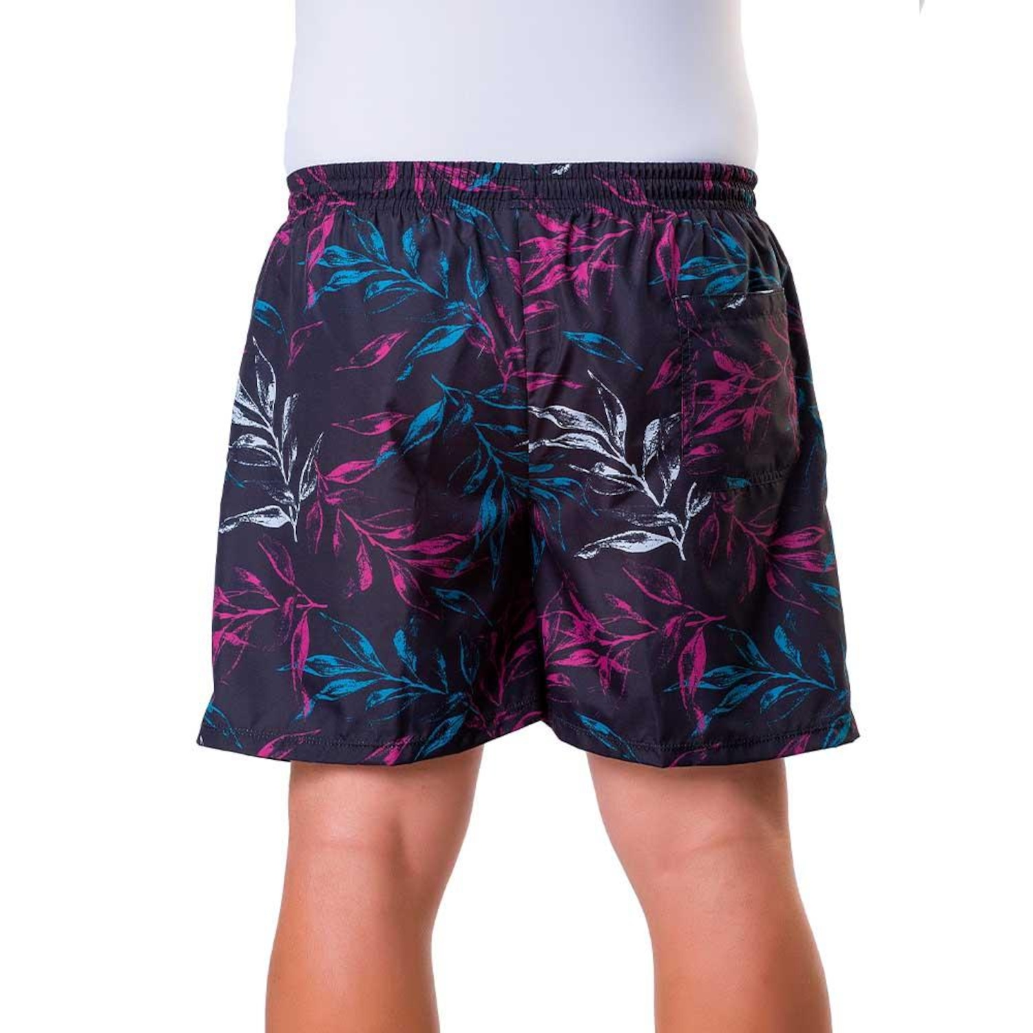 Short Flores Elite Masculino Cós Elástico Cordão leve Casual - Foto 2