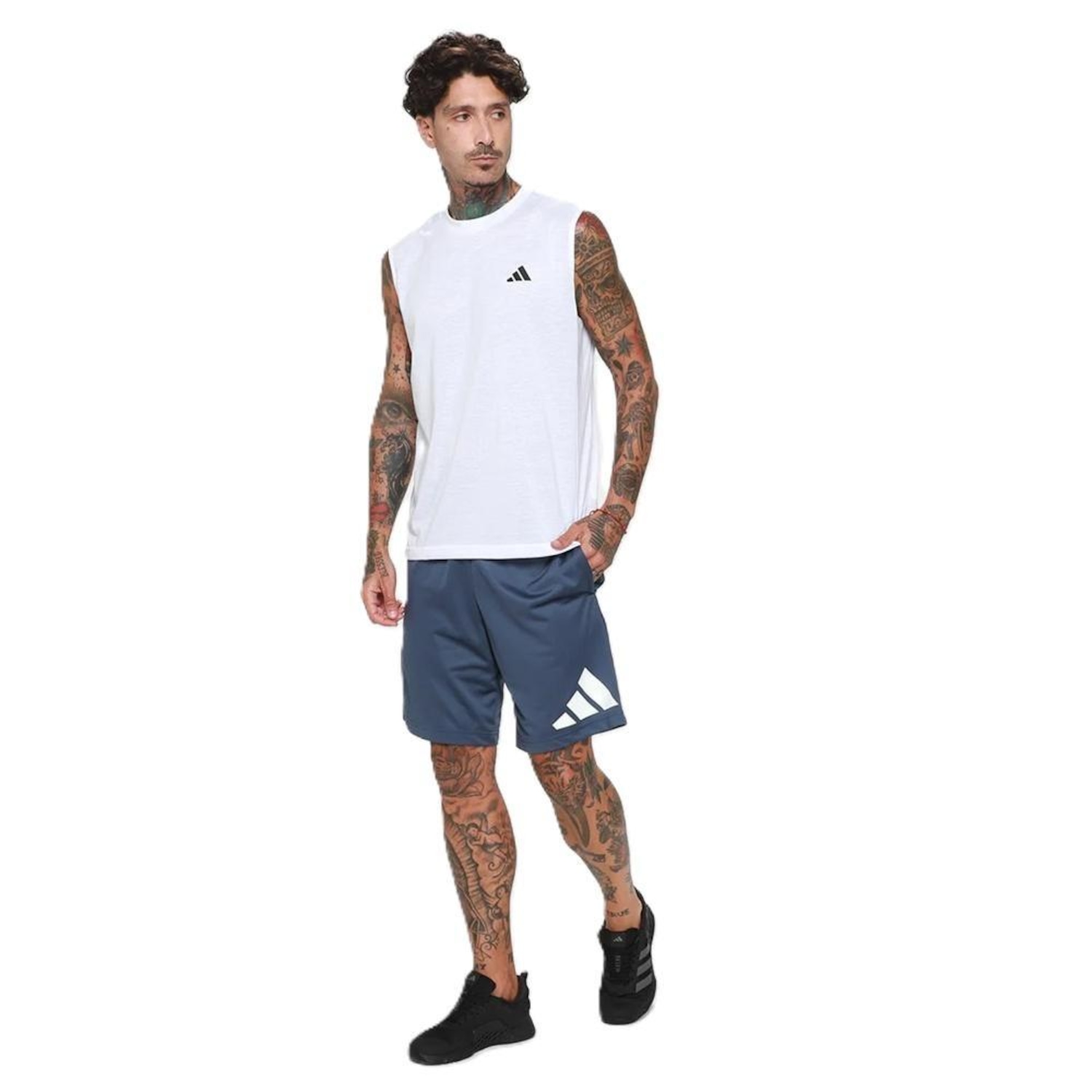 Bermuda Masculina Dry adidas Big Logo - Foto 4