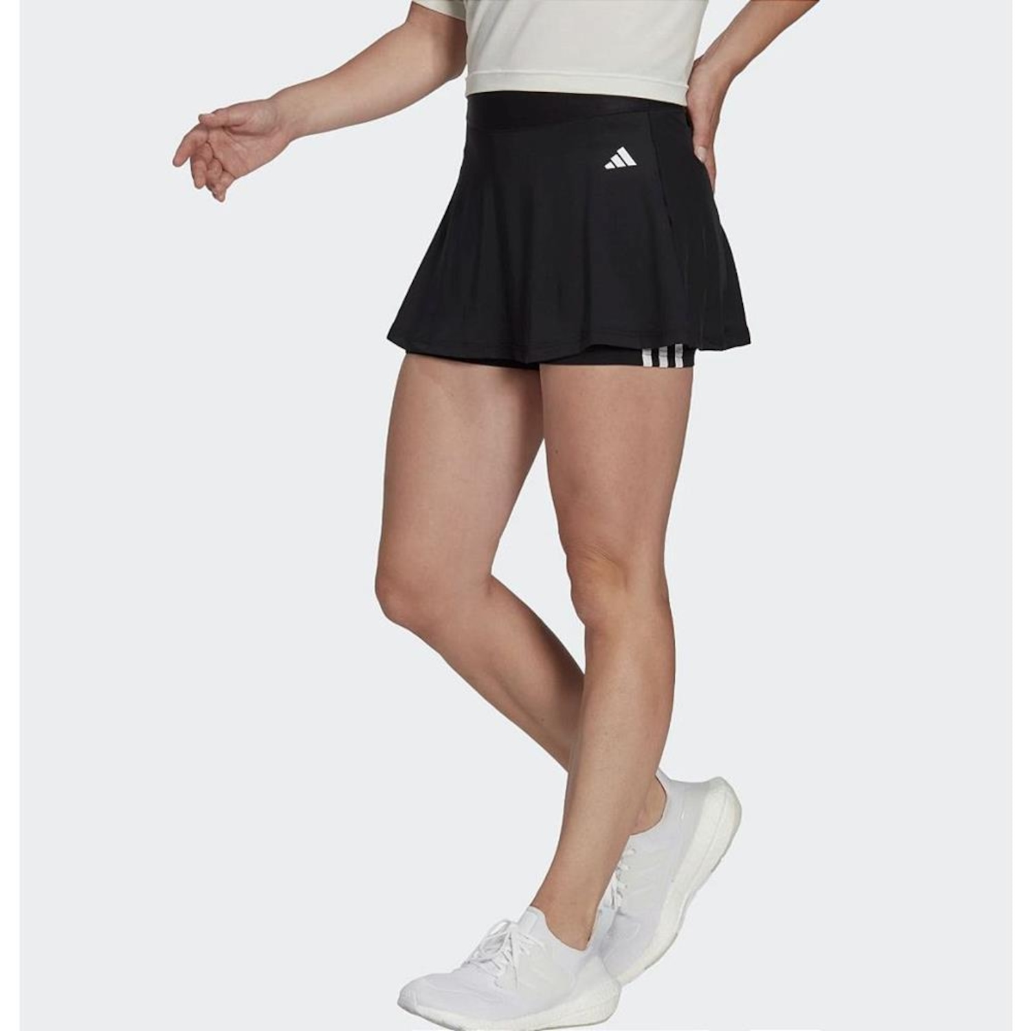 Short Saia Feminino Adidas 3SS Esporte Treino Academia - Foto 1