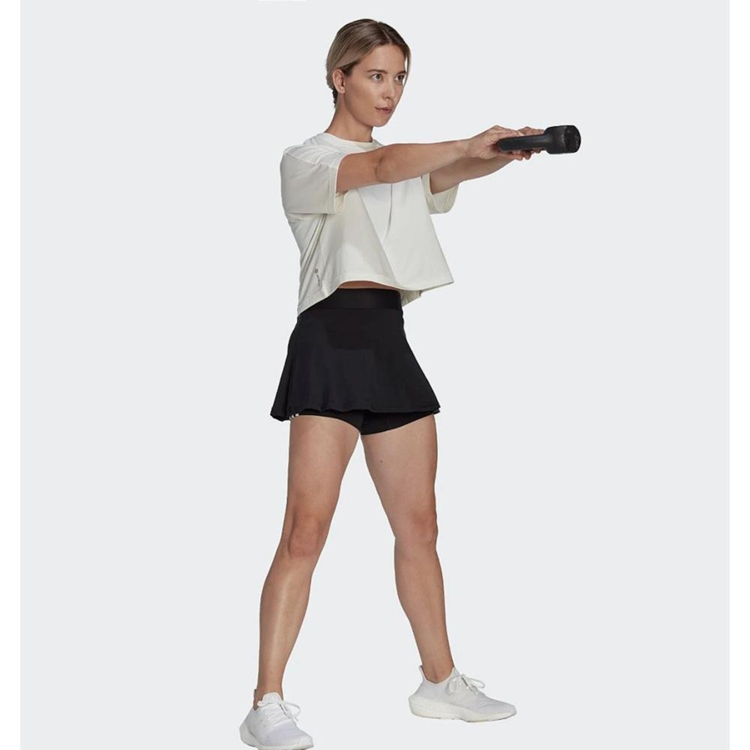Short Saia Feminino Adidas 3SS Esporte Treino Academia - Foto 4