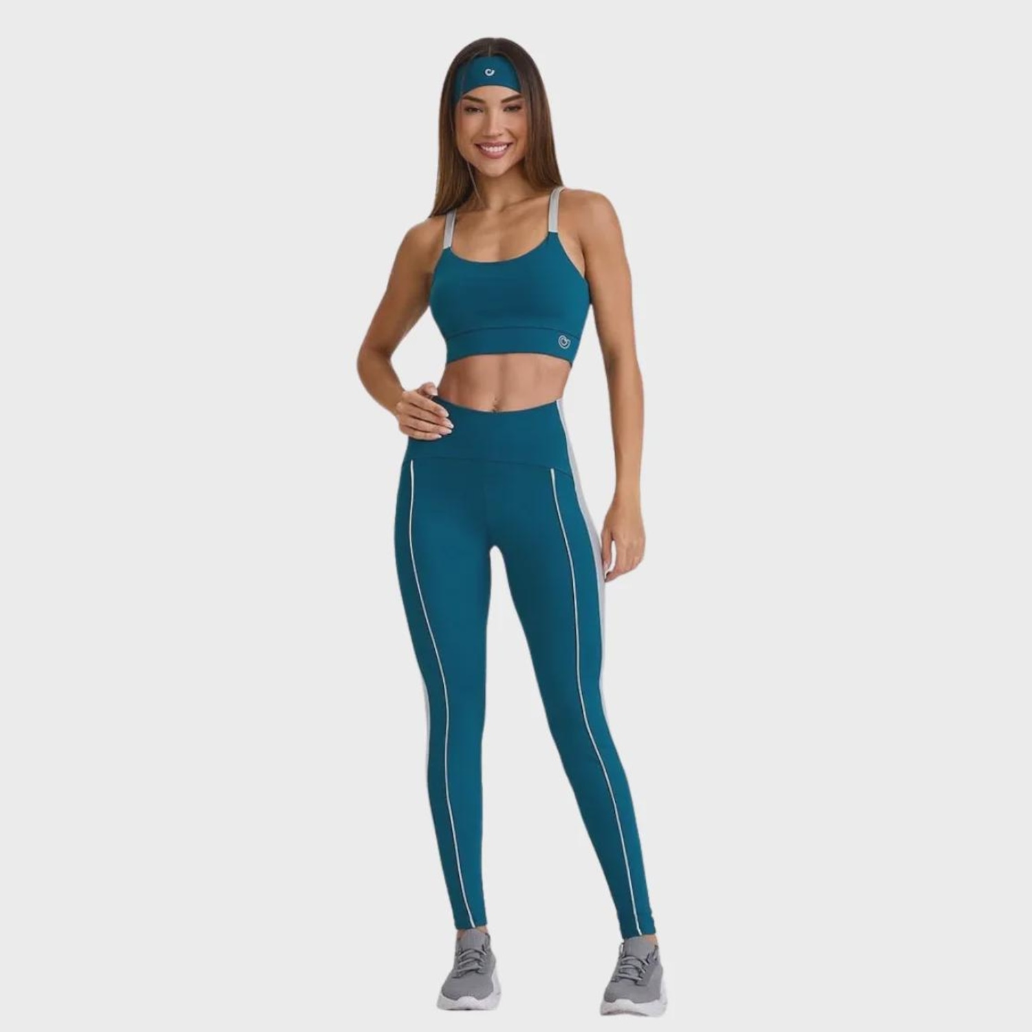 Calça Legging Caju Basil NY Cós Invisível - Feminina - Foto 1