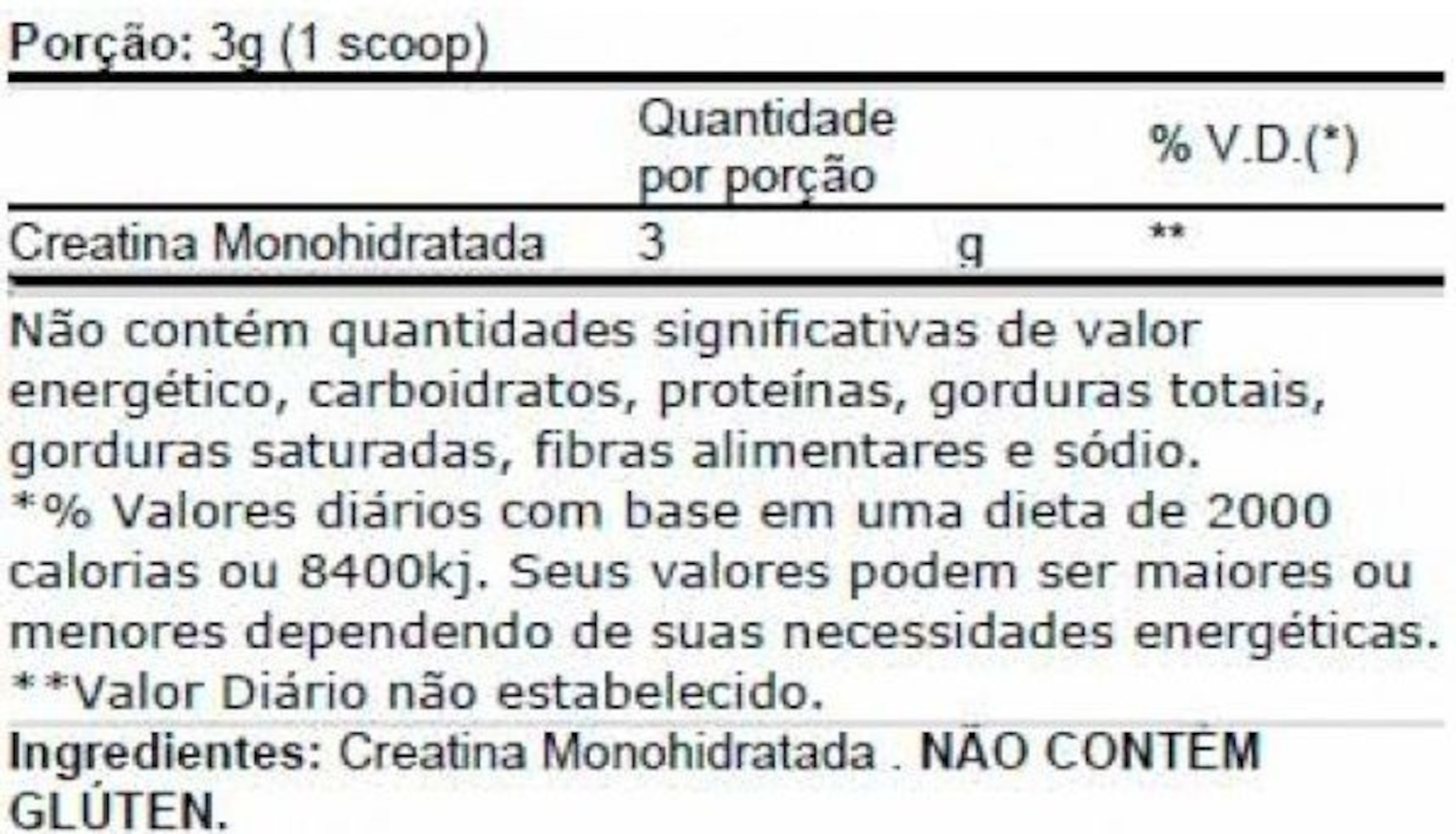 Creatina Monohidratada Body Action 300g - Foto 2