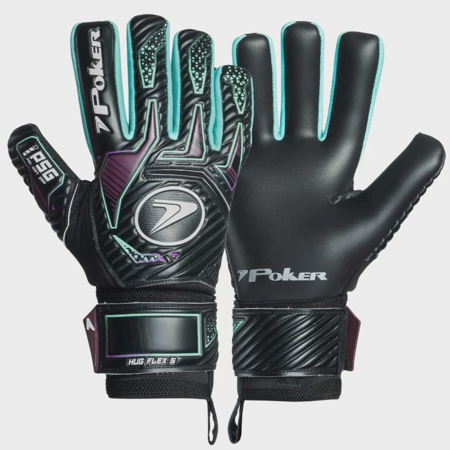 Luvas de Goleiro Poker Profissional Hug Flex 5 - Adulto - Foto 1