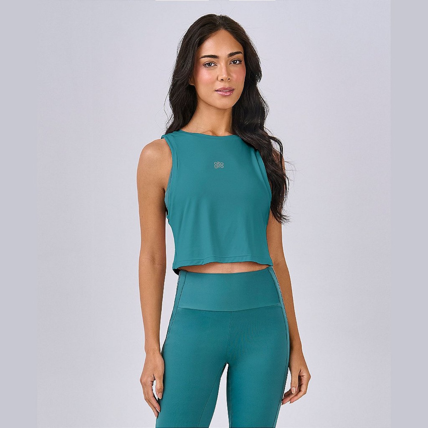 Camiseta Regata Alto Giro Cropped Refletivo Feminina - Foto 3