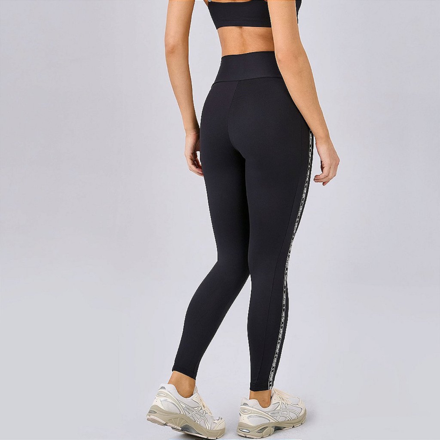 Calça Legging Alto Giro Elástico Personalizado Feminina - Foto 2
