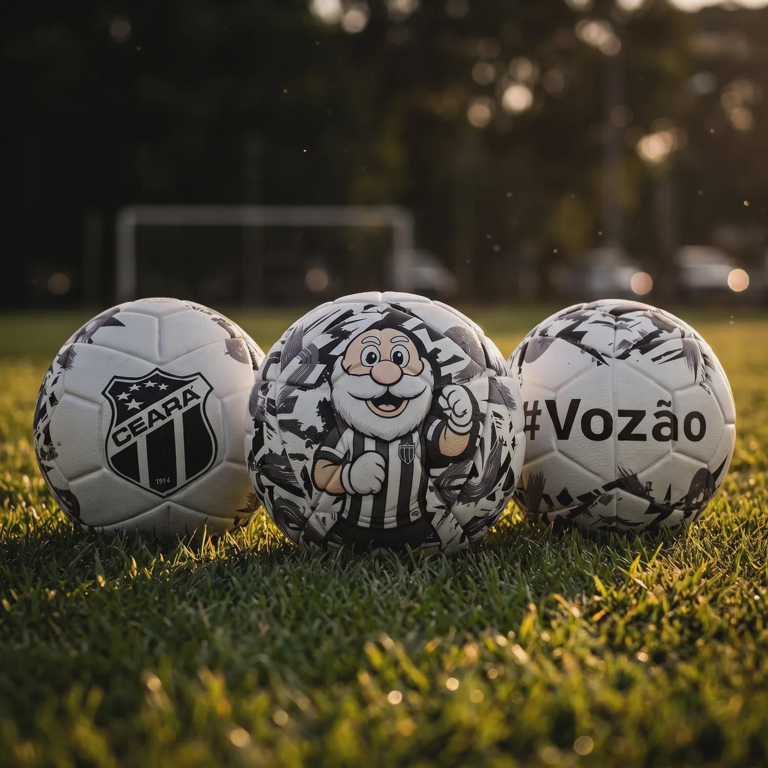 Bola de Futebol de Campo do Ceará Mascote Allpha Recreativa - Foto 2